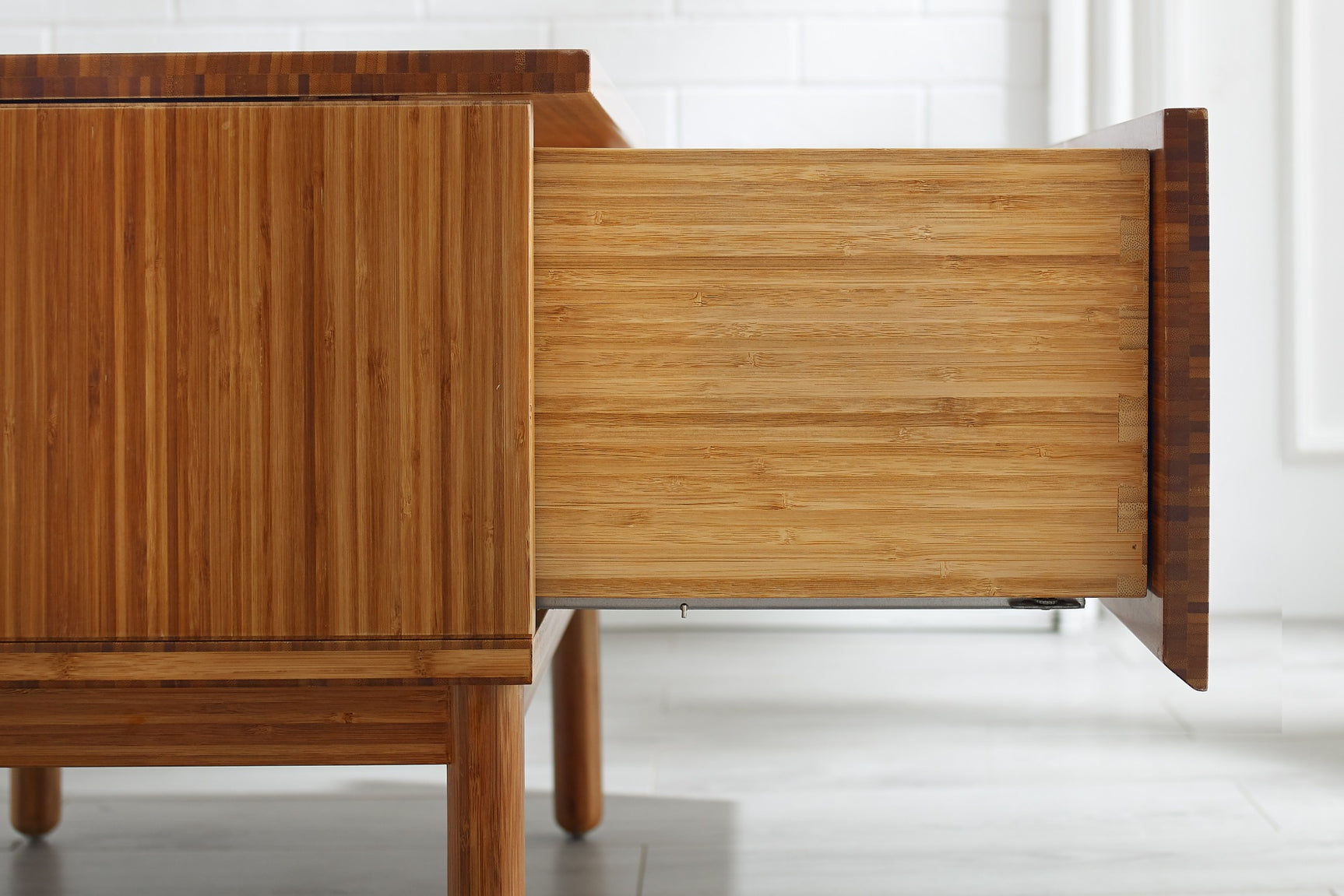 Ventura Solid Moso Bamboo 1 Drawer Nightstand