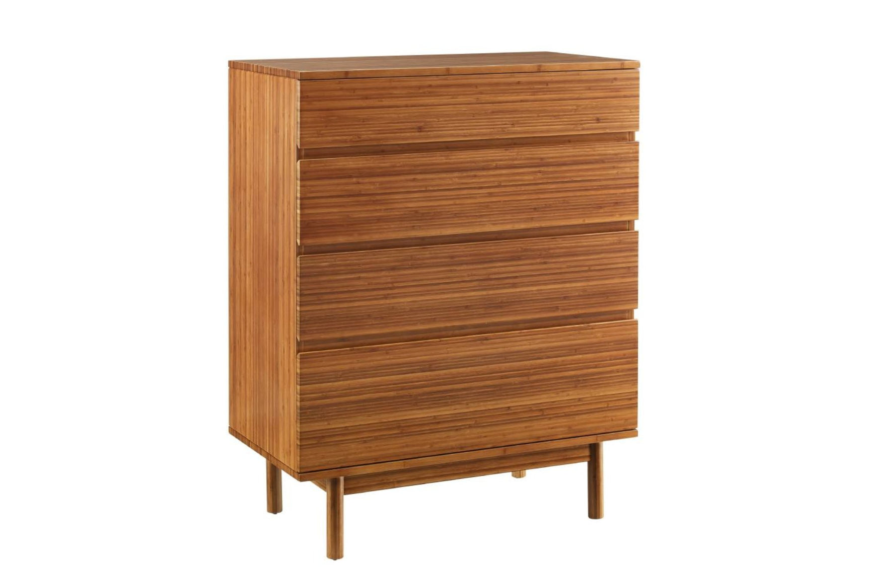 Ventura Solid Moso Bamboo 4 Drawer High Chest