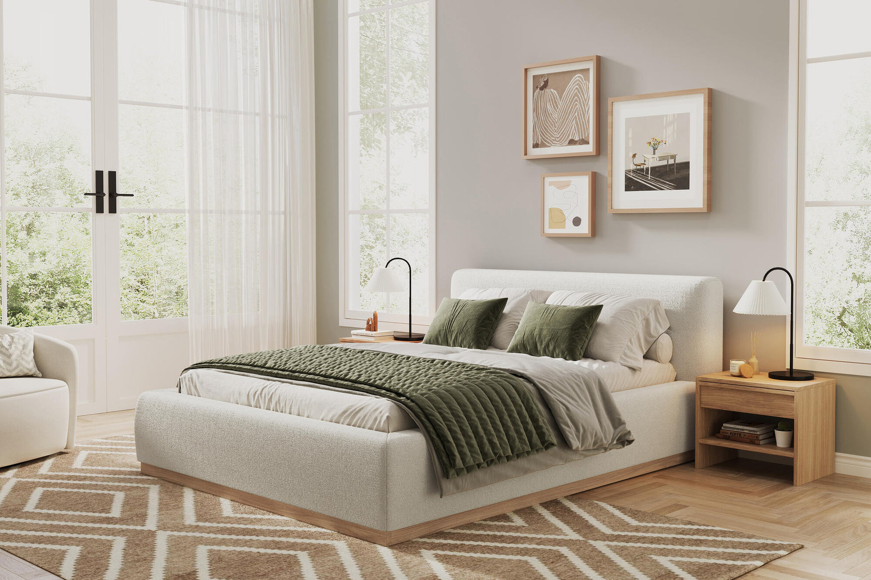 Gabriella Fabric Upholstered Bed Frame