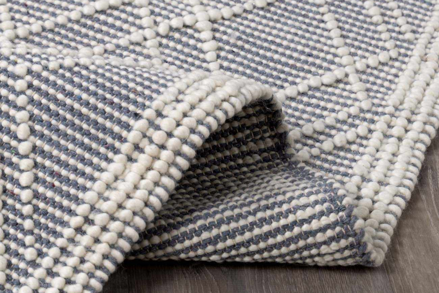 Ramsbury Denim Blue Wool Rug
