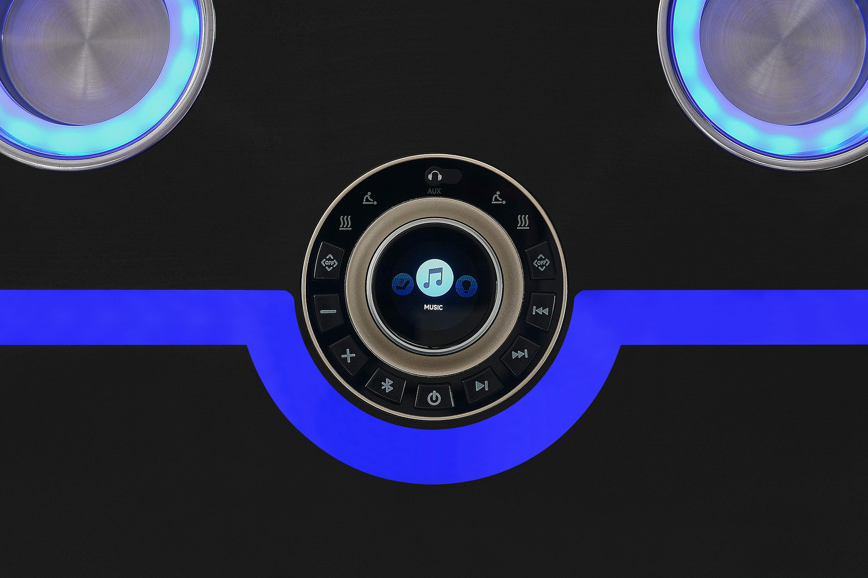 Harbour Immersive Audio Leather Dual Recliner Sofa with Heat & Massage