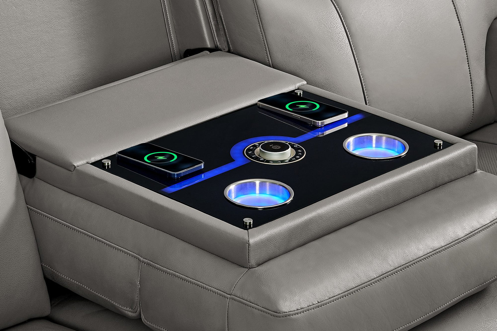 Harbour Immersive Audio Leather Dual Recliner Sofa with Heat & Massage