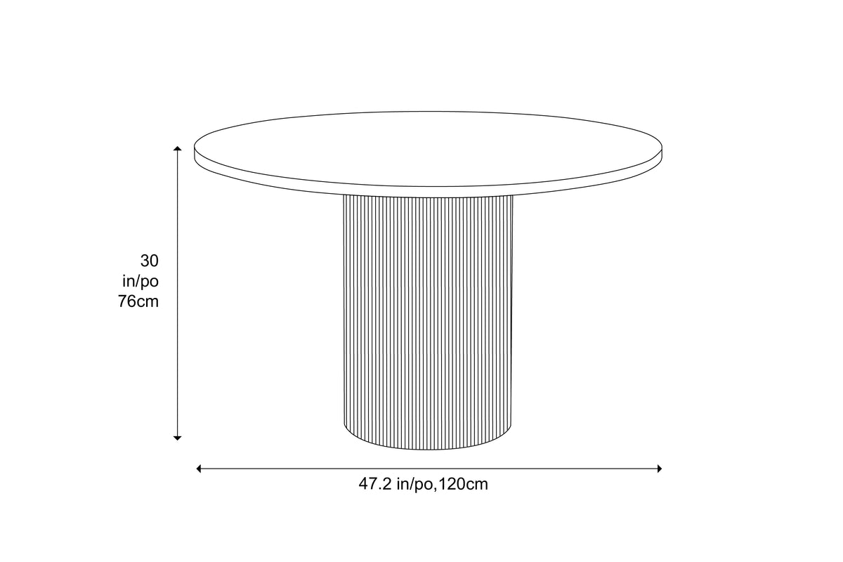 Valencia Kasey Oak Veneer Wood Dining Table, Oak
