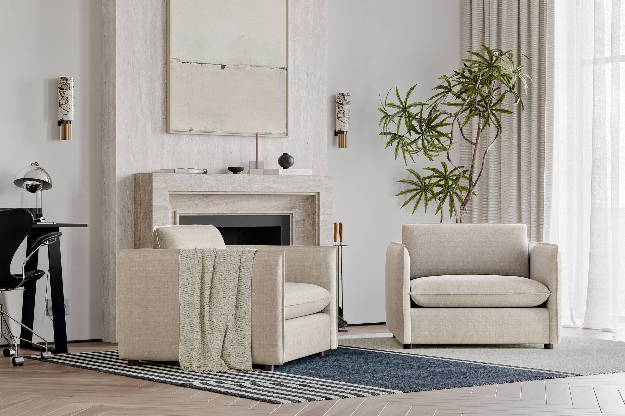 Katherine Fabric Accent Chair