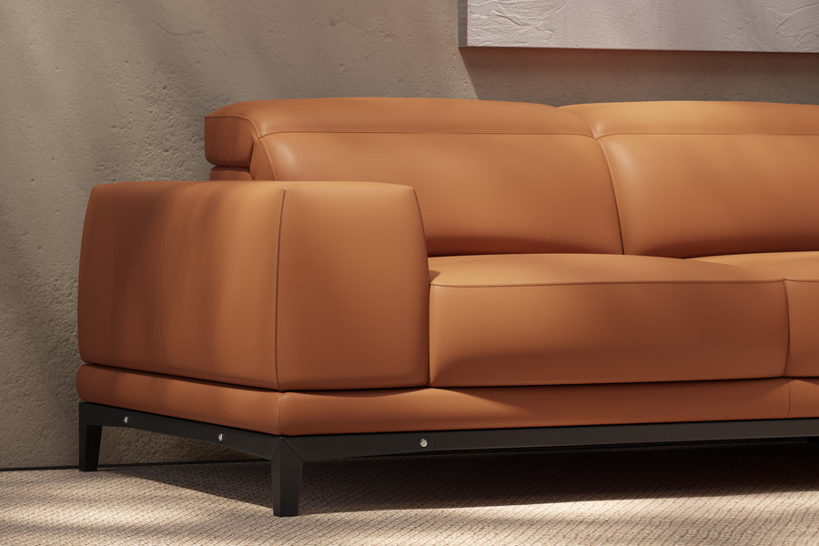 Valletta Leather Corner Sectional Sofa