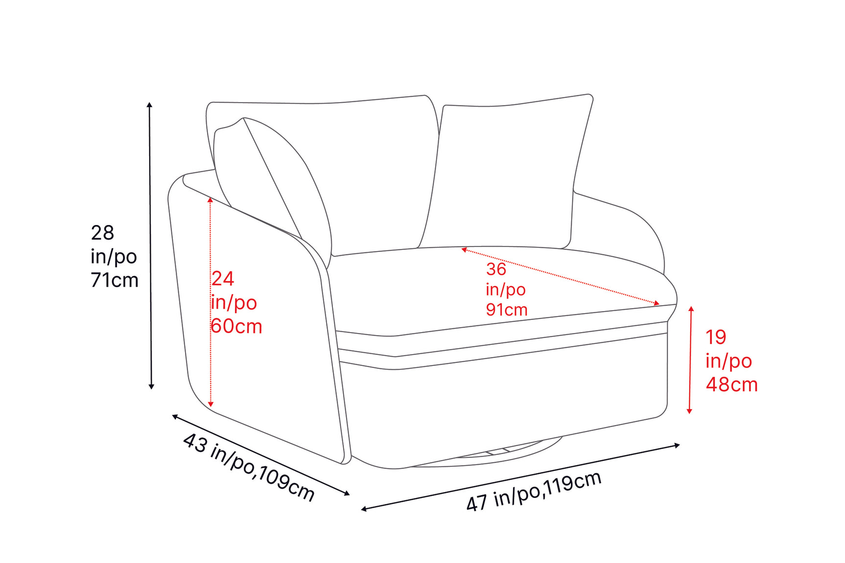 Giorgia Fabric Accent Chair