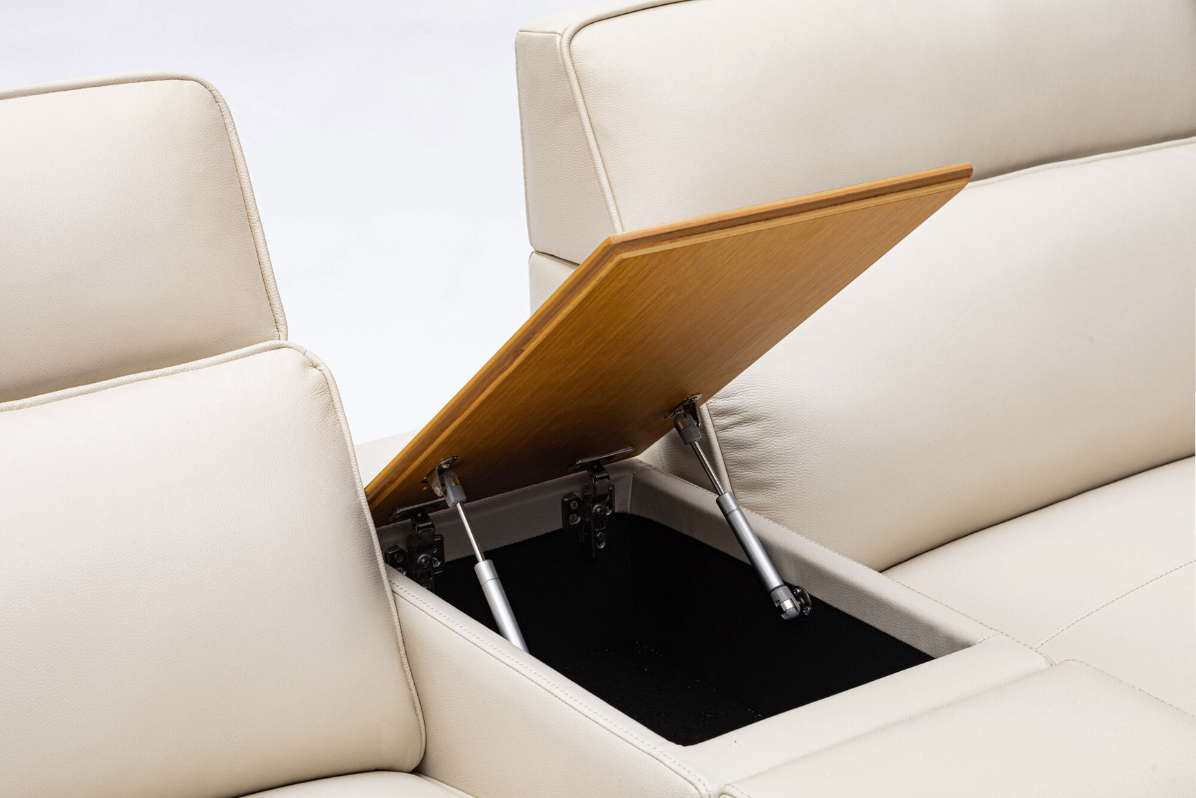 Lesley Leather Dual Recliner Sofa with Console