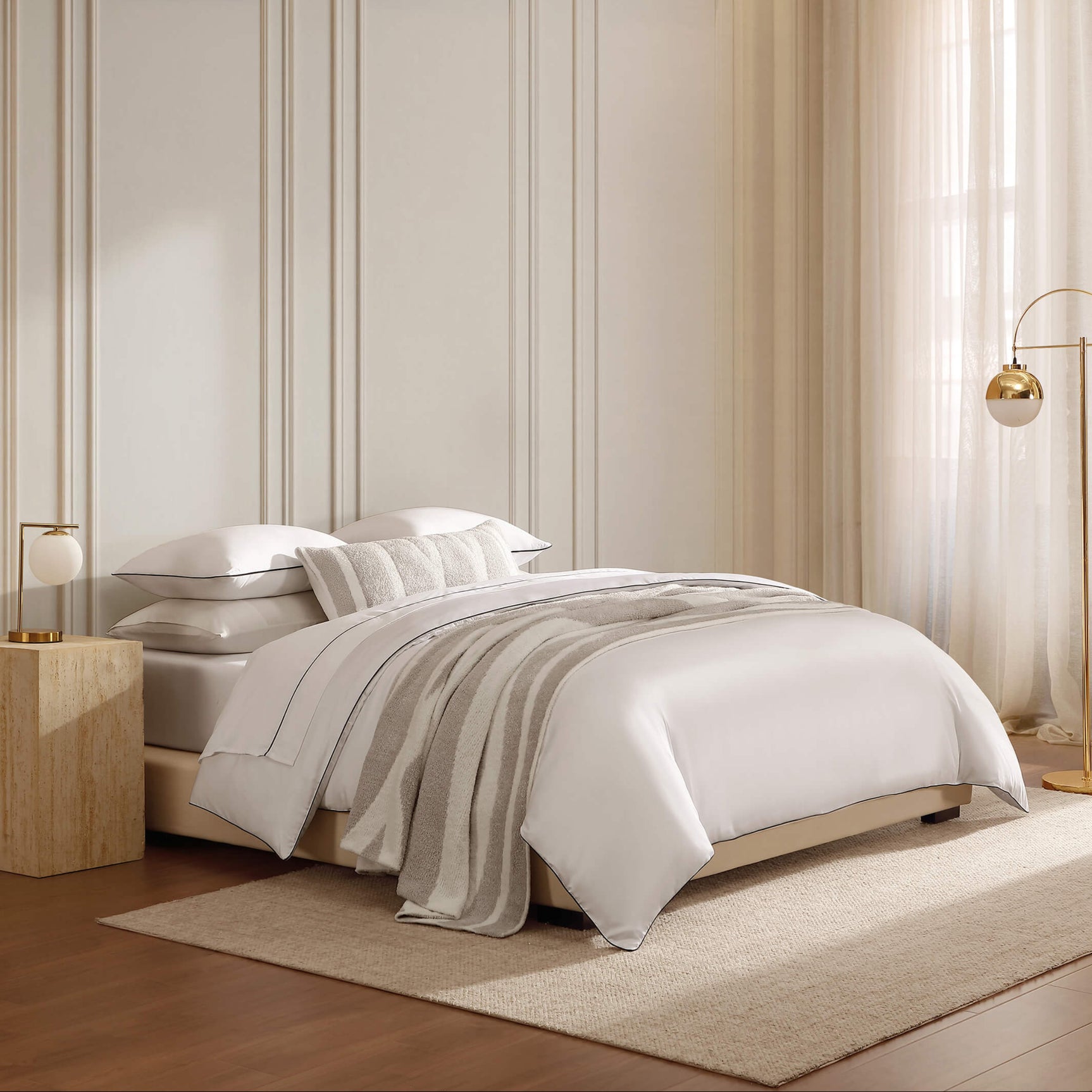 Bamboo Viscose Luxe Duvet Cover with Piping