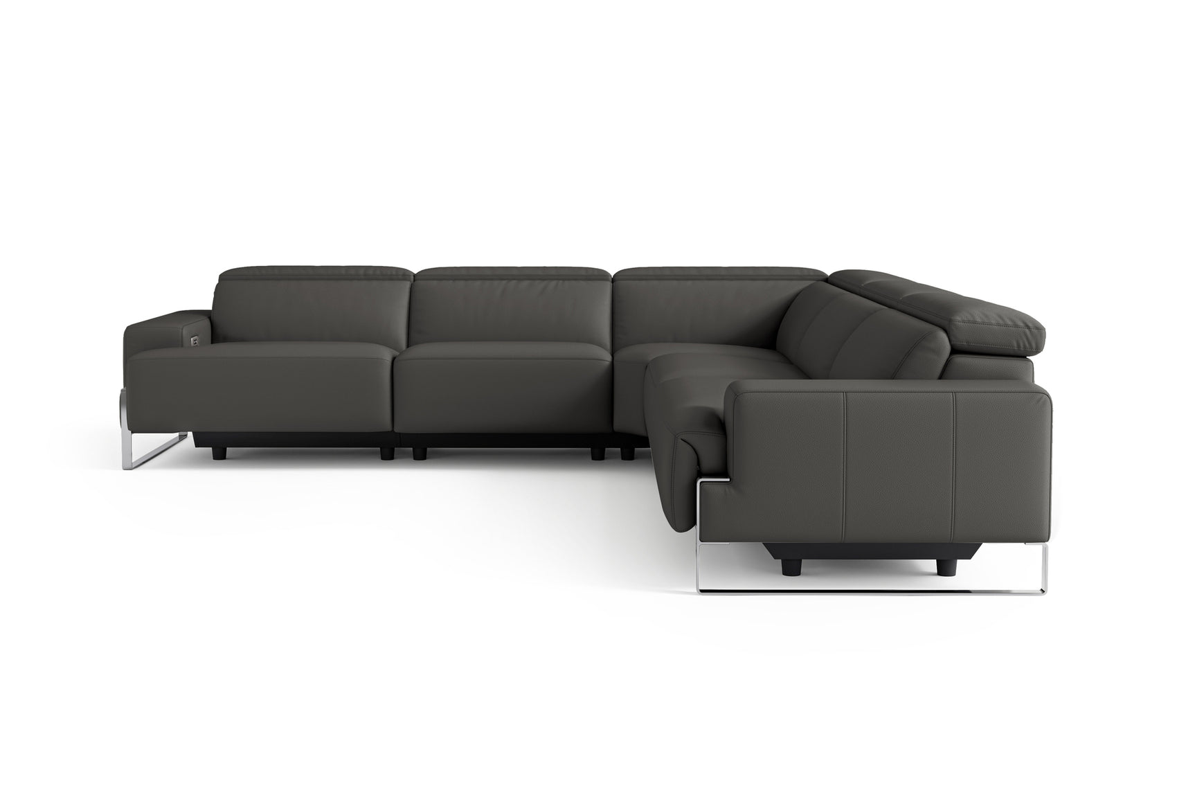 Melania Leather Reclining Corner Sectional Sofa