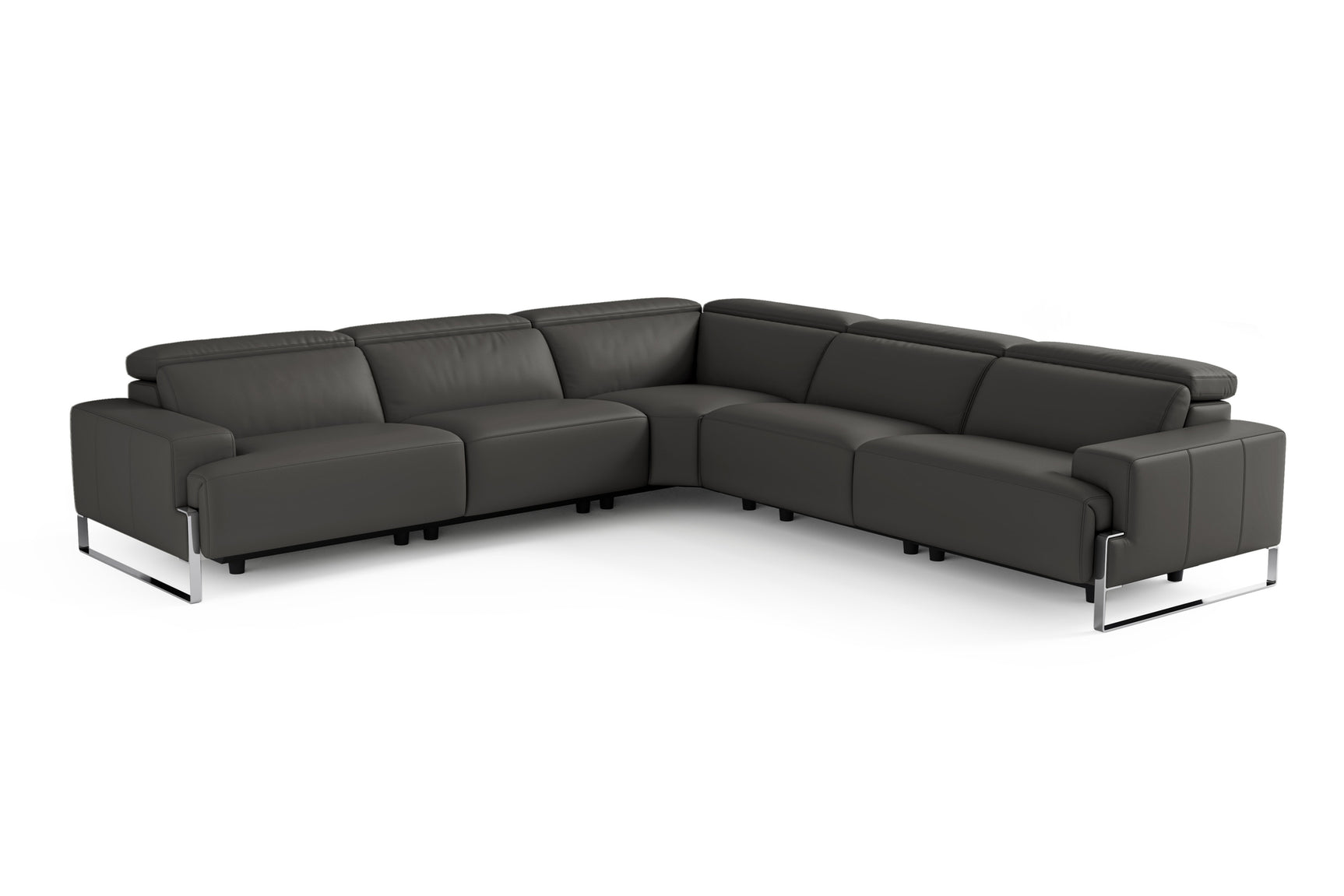 Melania Leather Reclining Corner Sectional Sofa