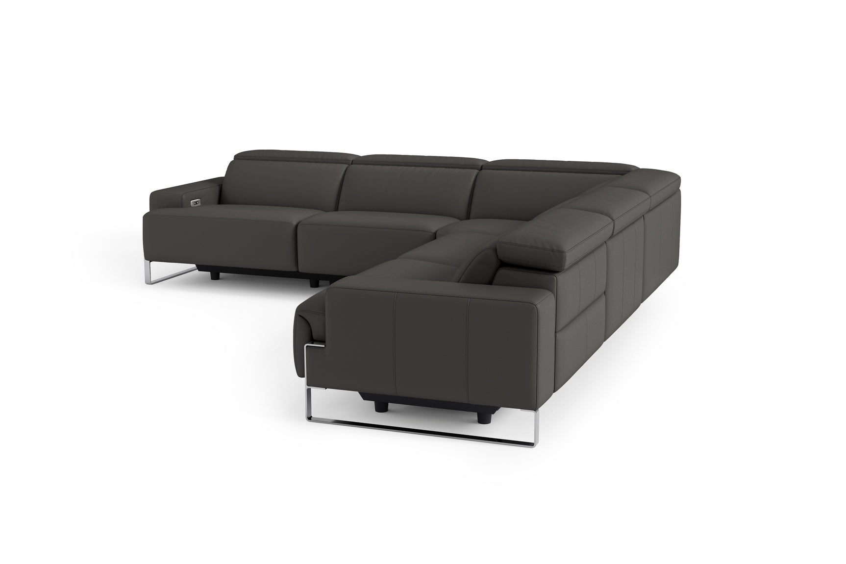 Melania Leather Reclining Corner Sectional Sofa