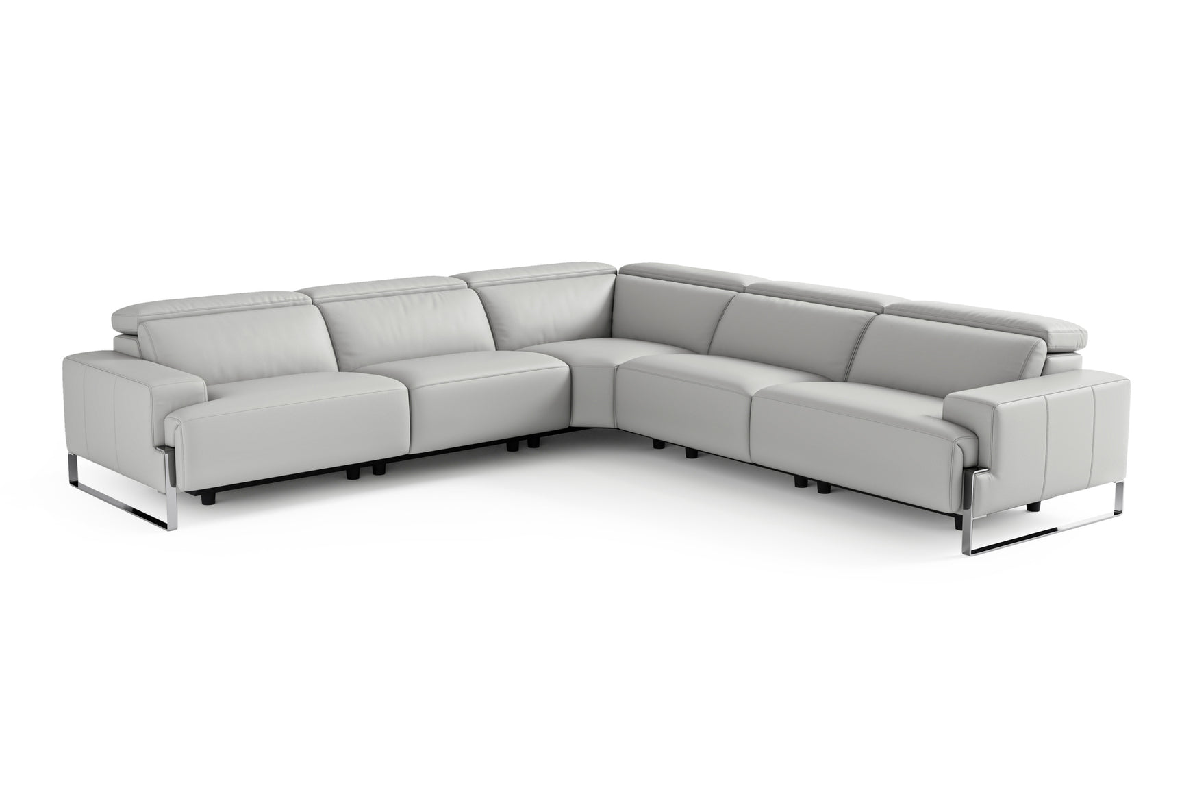 Melania Leather Reclining Corner Sectional Sofa