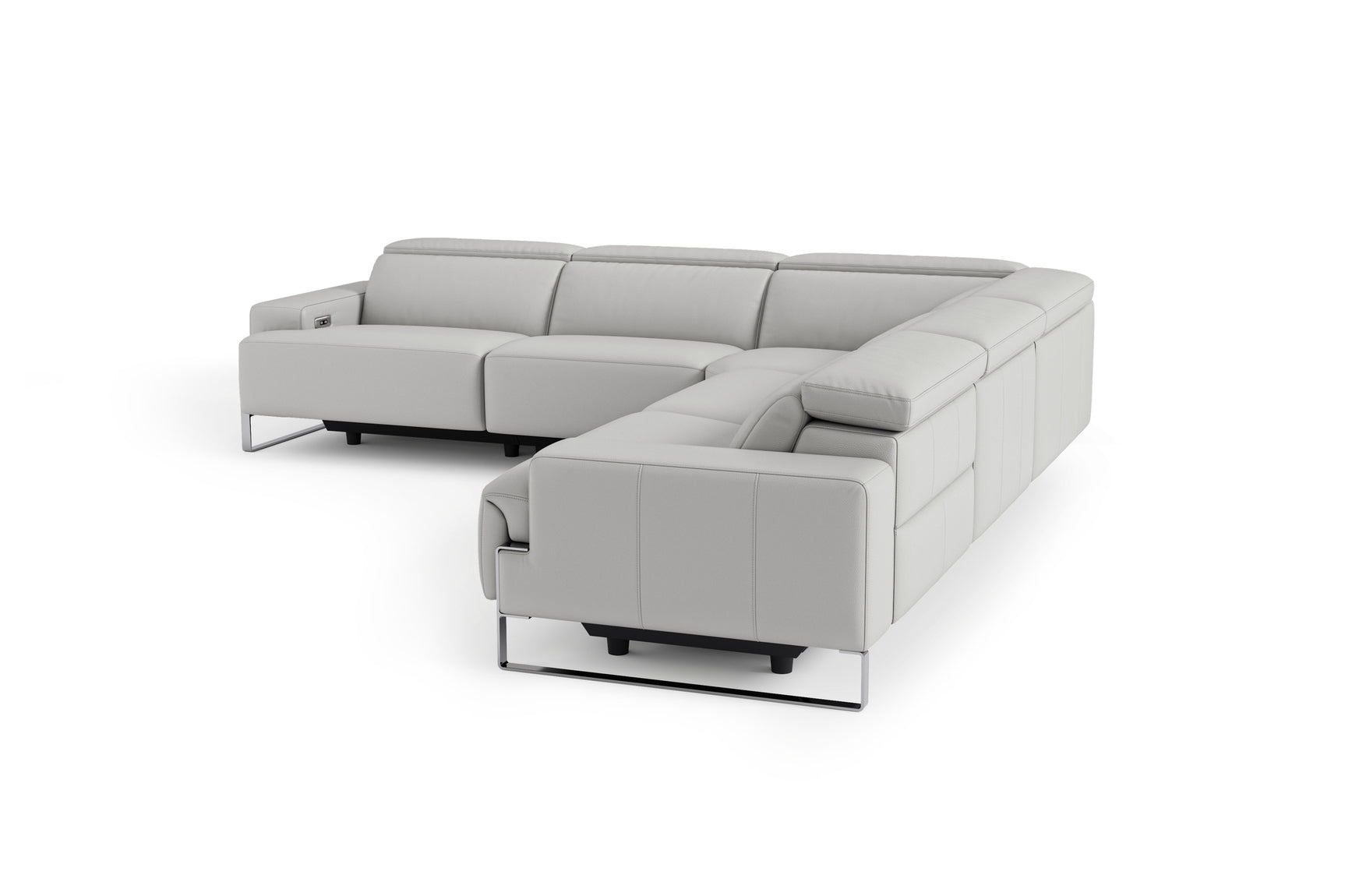 Melania Leather Reclining Corner Sectional Sofa