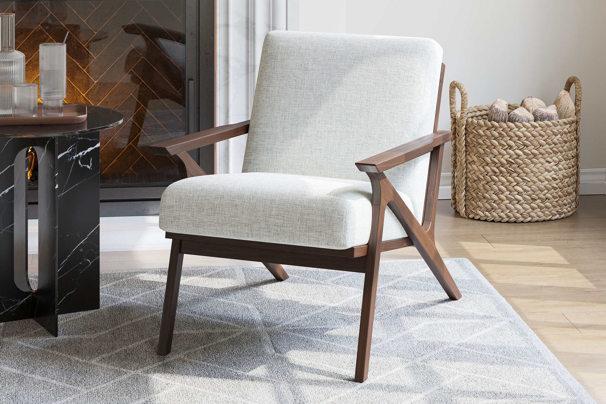 Mia Fabric Accent Chair