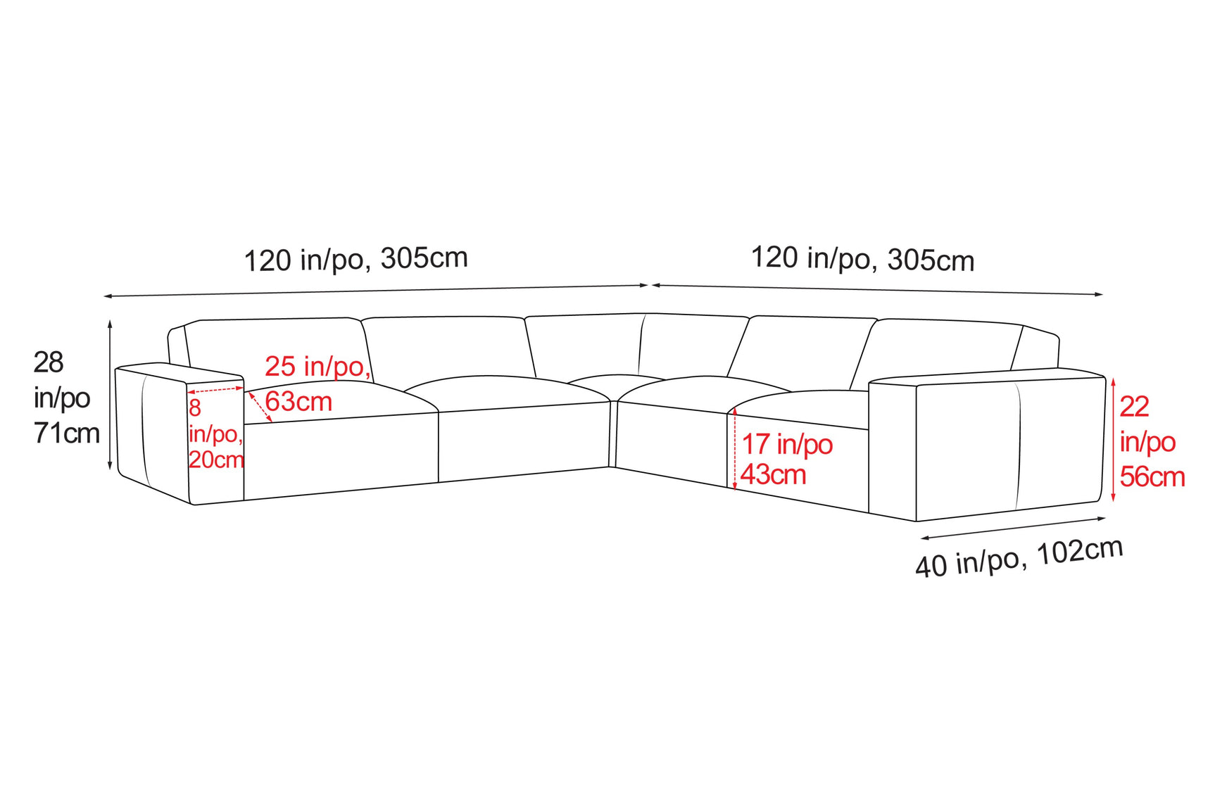 Nathan Leather Theater Lounge Modular Sofa