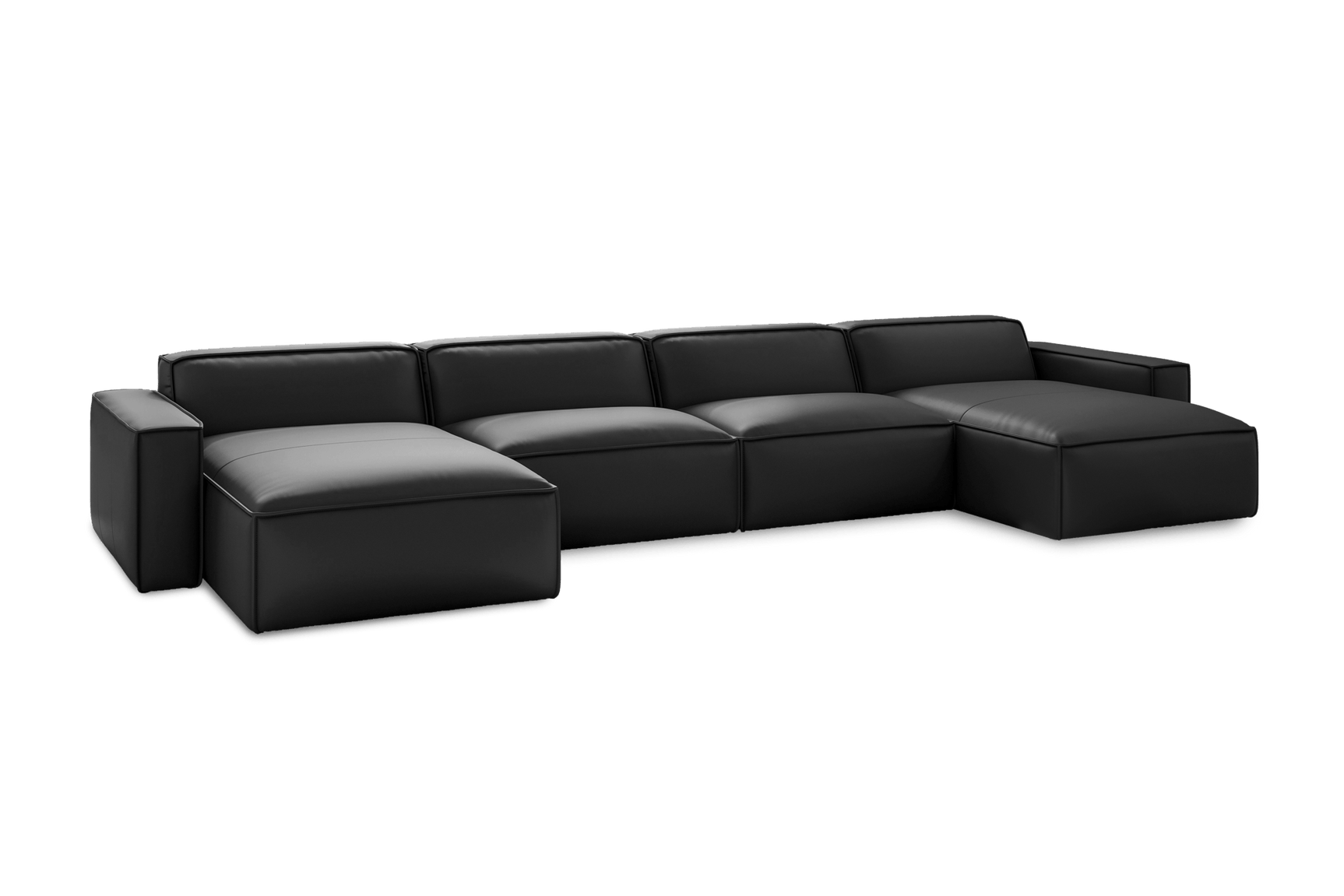 Nathan Leather Modular Sectional Sofa