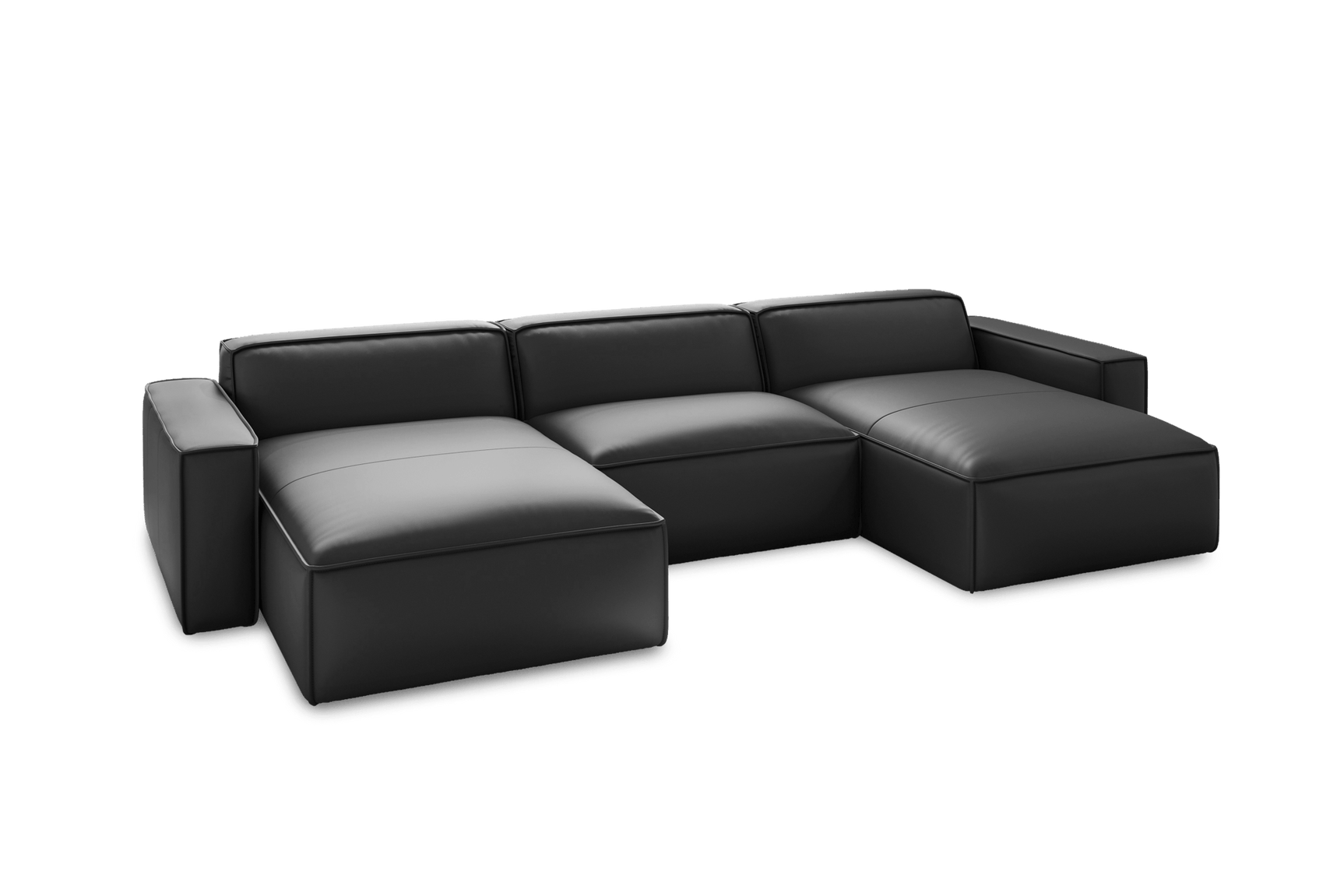 Nathan Leather Modular Sectional Sofa