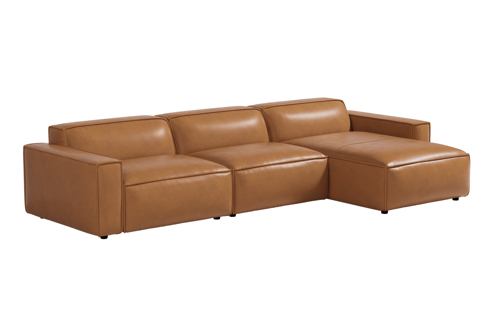 Nathan Leather Modular Sectional Sofa