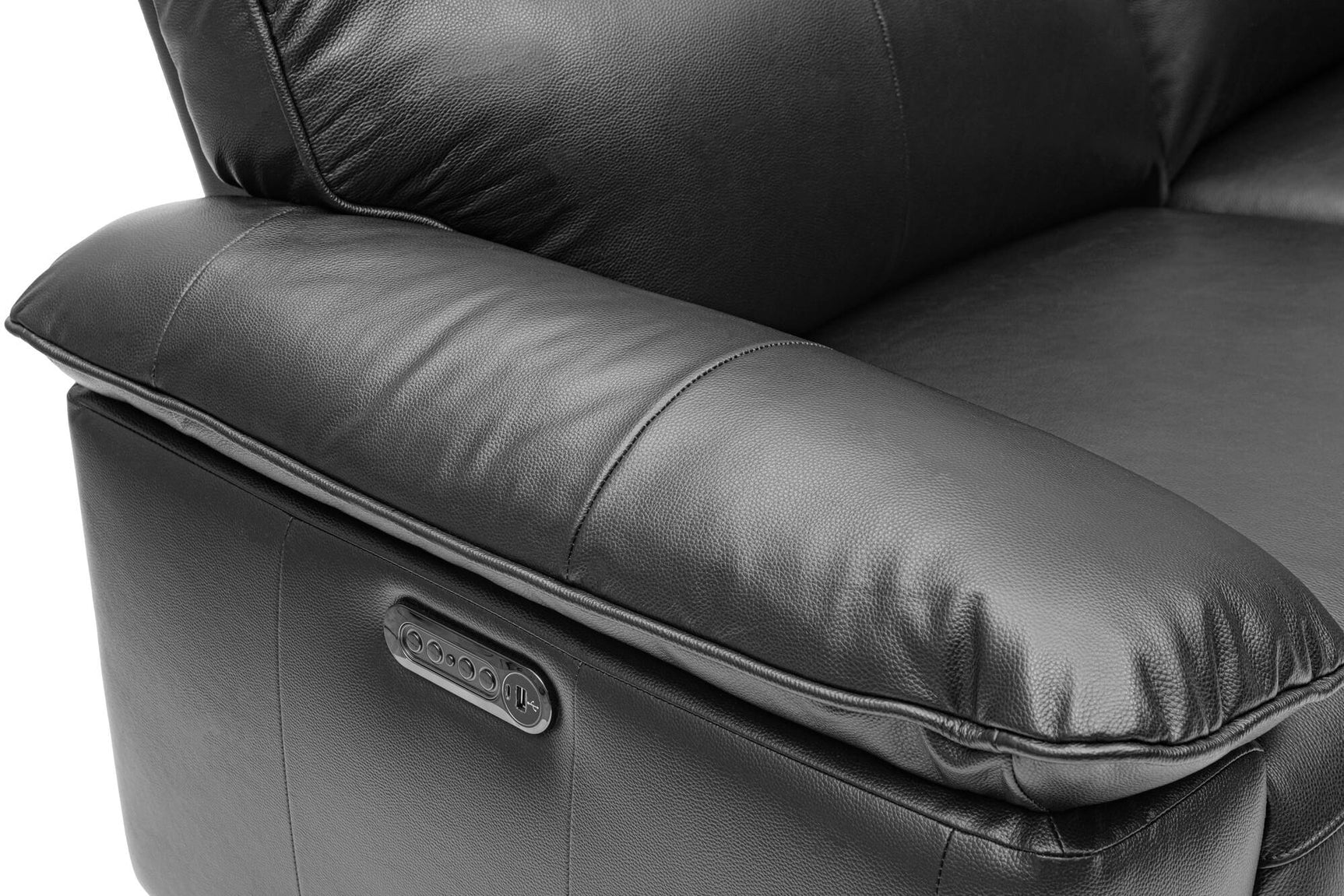 Nero Leather Dual Recliner Loveseat Sofa