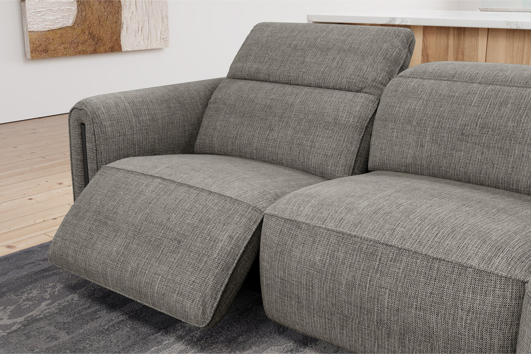Octavia Fabric Reclining Corner Sectional Cloud Sofa