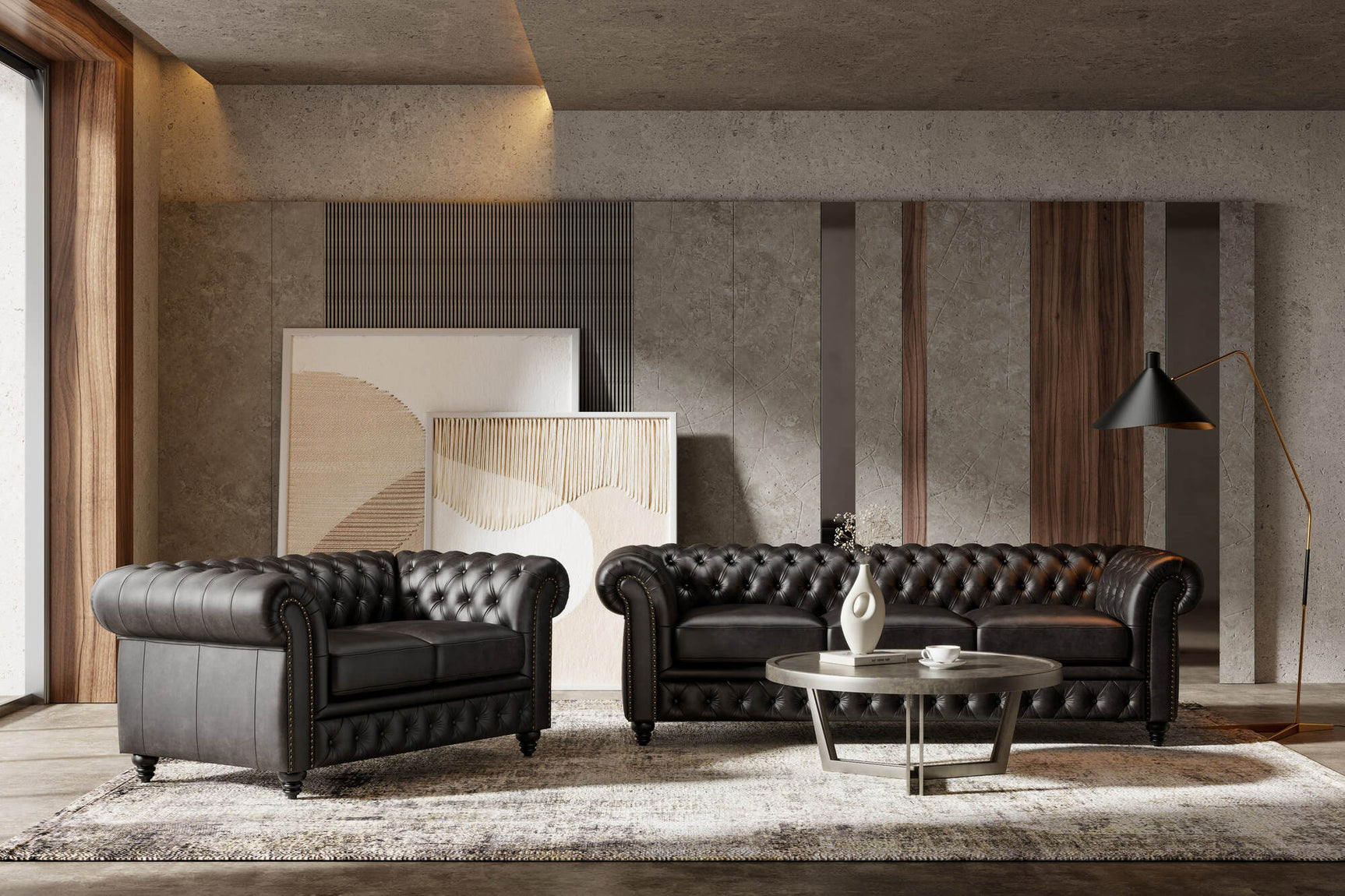 Parma Leather Chesterfield Sofa