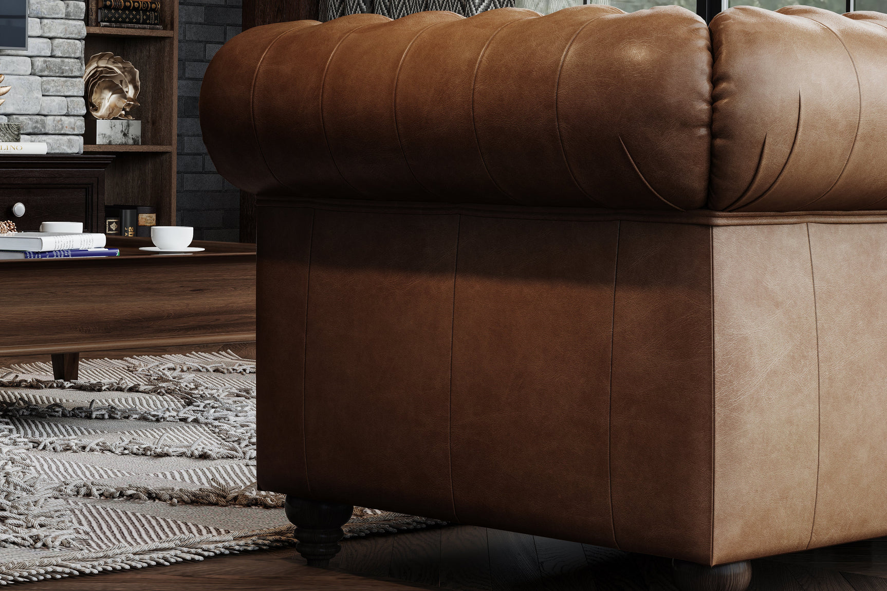 Parma Leather Chesterfield Sofa