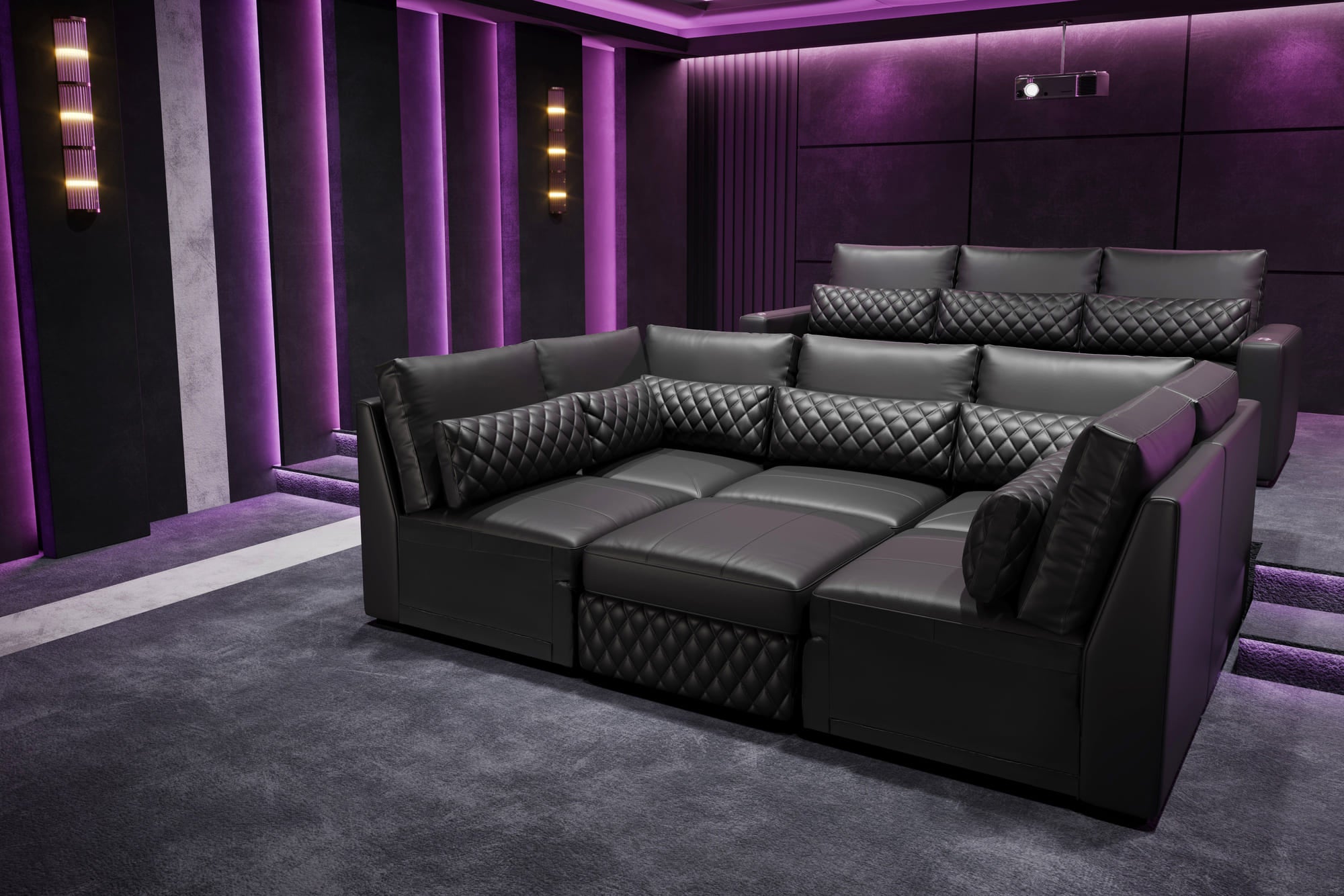 Pisa Leather Lounge Sectional