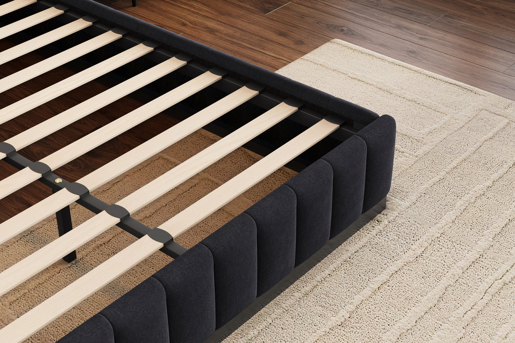 Reese Velvet Fabric Upholstered Bed Frame