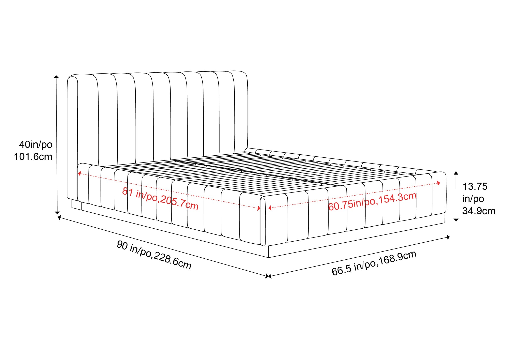 Reese Velvet Fabric Upholstered Bed Frame