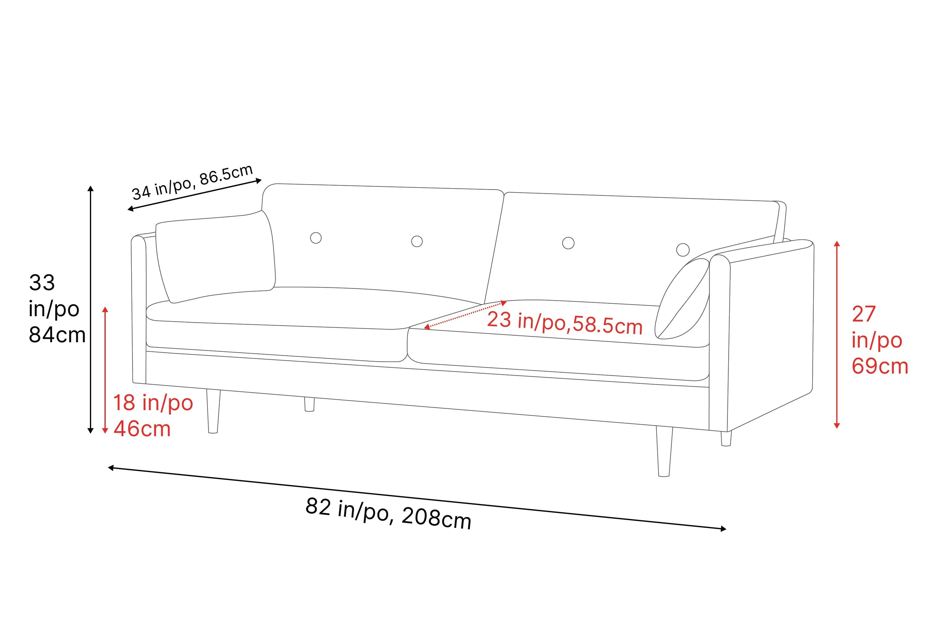 Riga Fabric Sofa