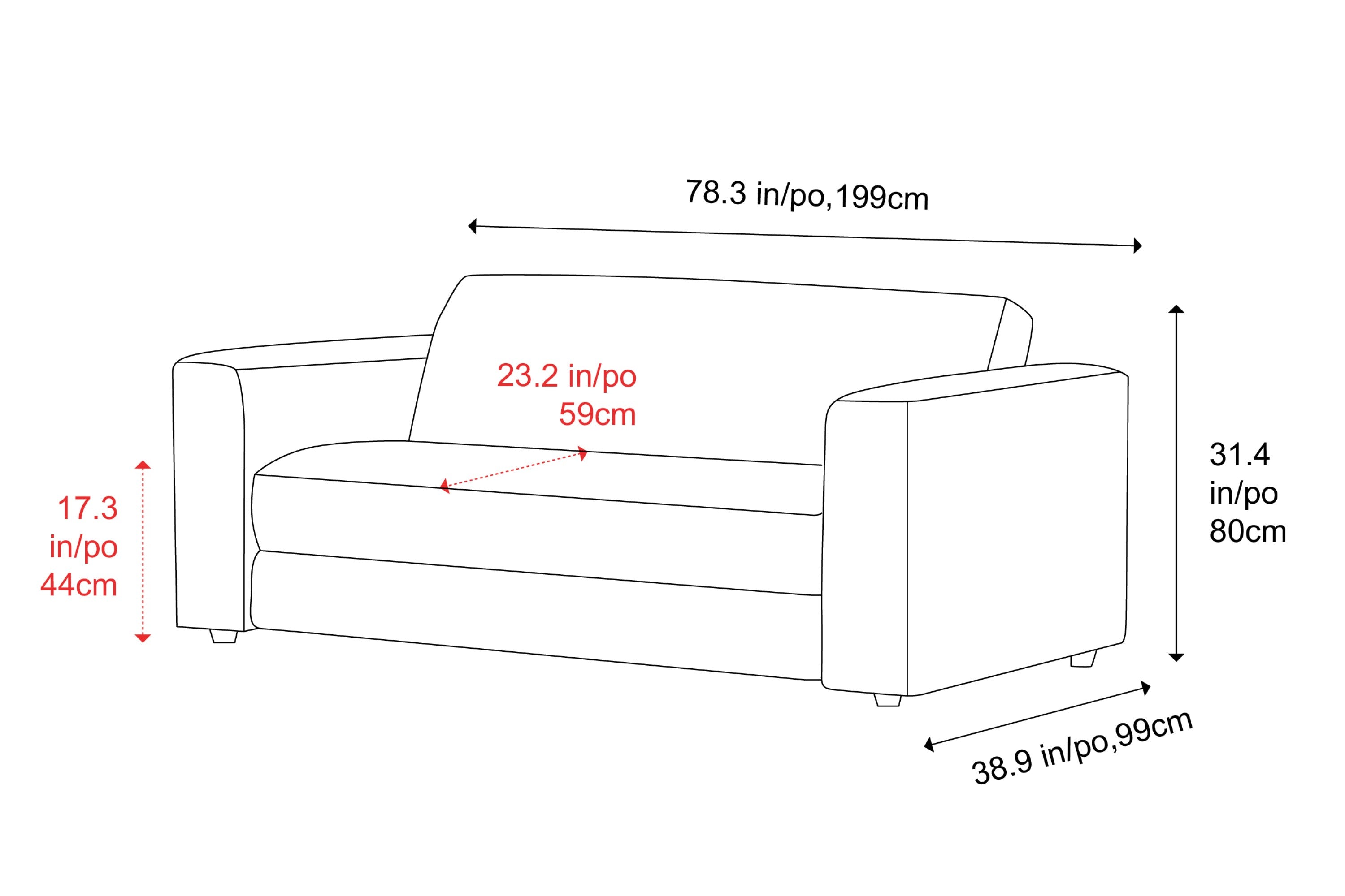Rosalinda Fabric Sofa Bed