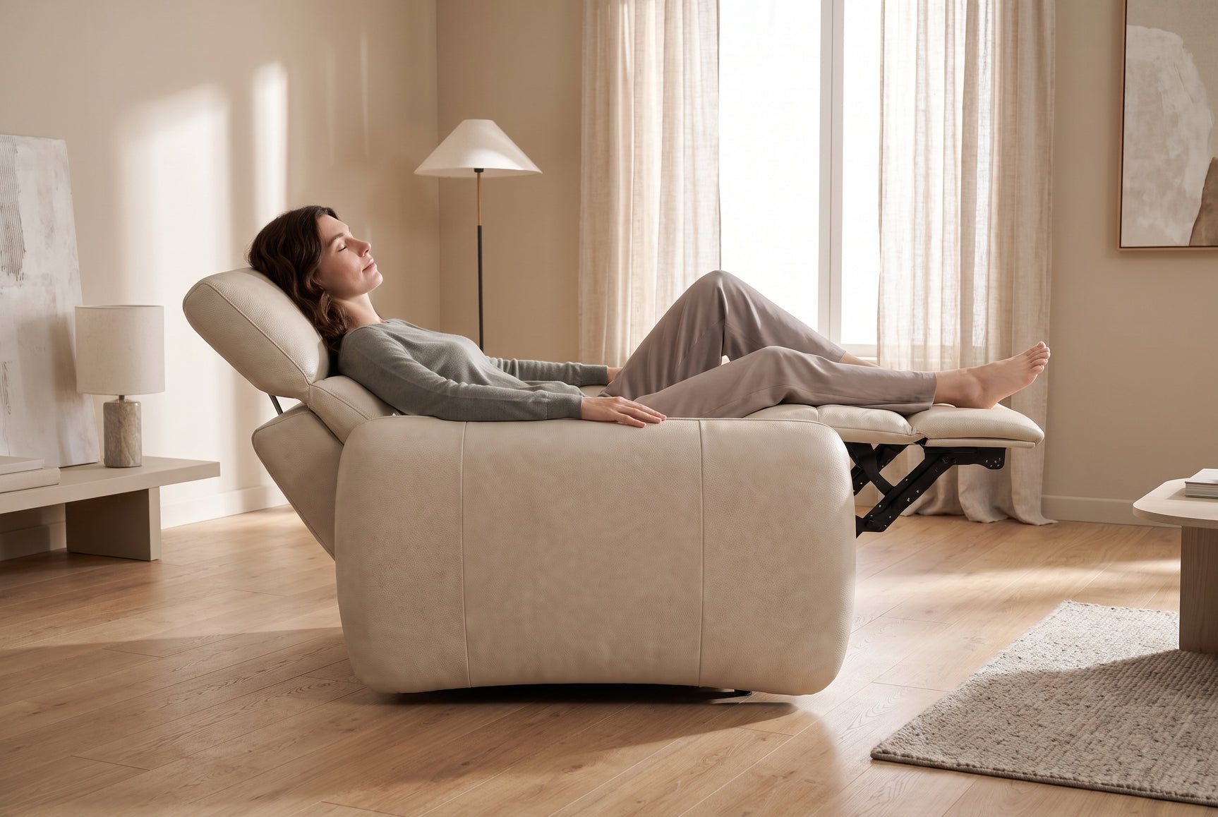 Savona Leather Cuddler Recliner Sofa | Italian Nappa 11000 Top-Grain Leather | Power Headrests | Zero-Gravity Recline