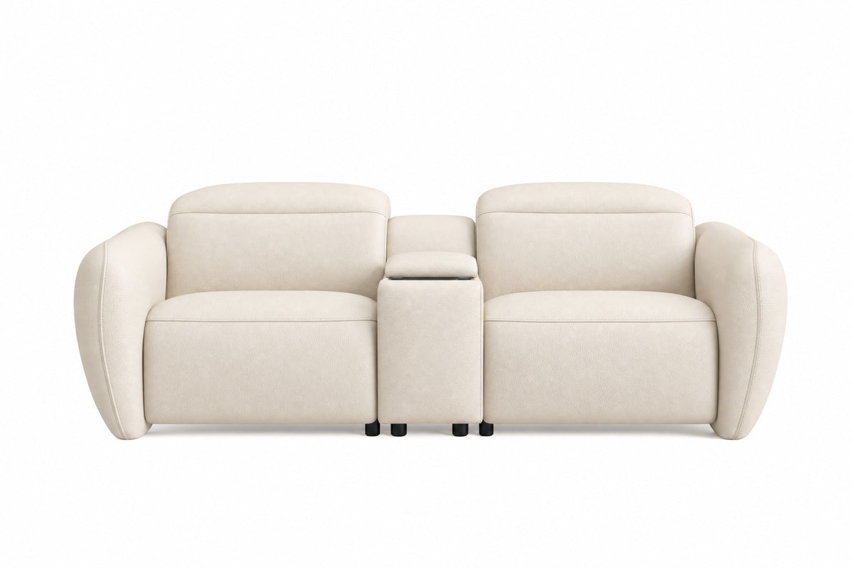 Savona Leather Cuddler Recliner Sofa | Italian Nappa 11000 Top-Grain Leather | Power Headrests | Zero-Gravity Recline