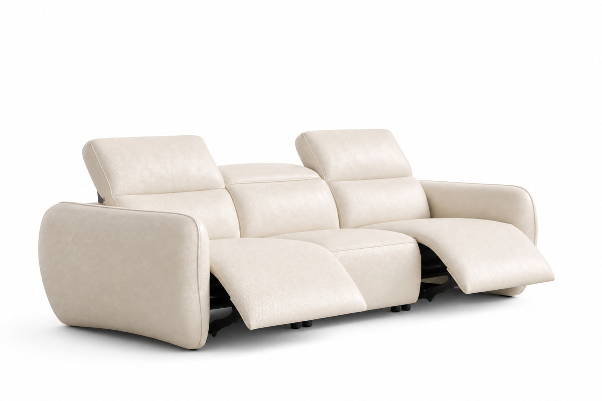 Savona Leather Cuddler Recliner Sofa | Italian Nappa 11000 Top-Grain Leather | Power Headrests | Zero-Gravity Recline