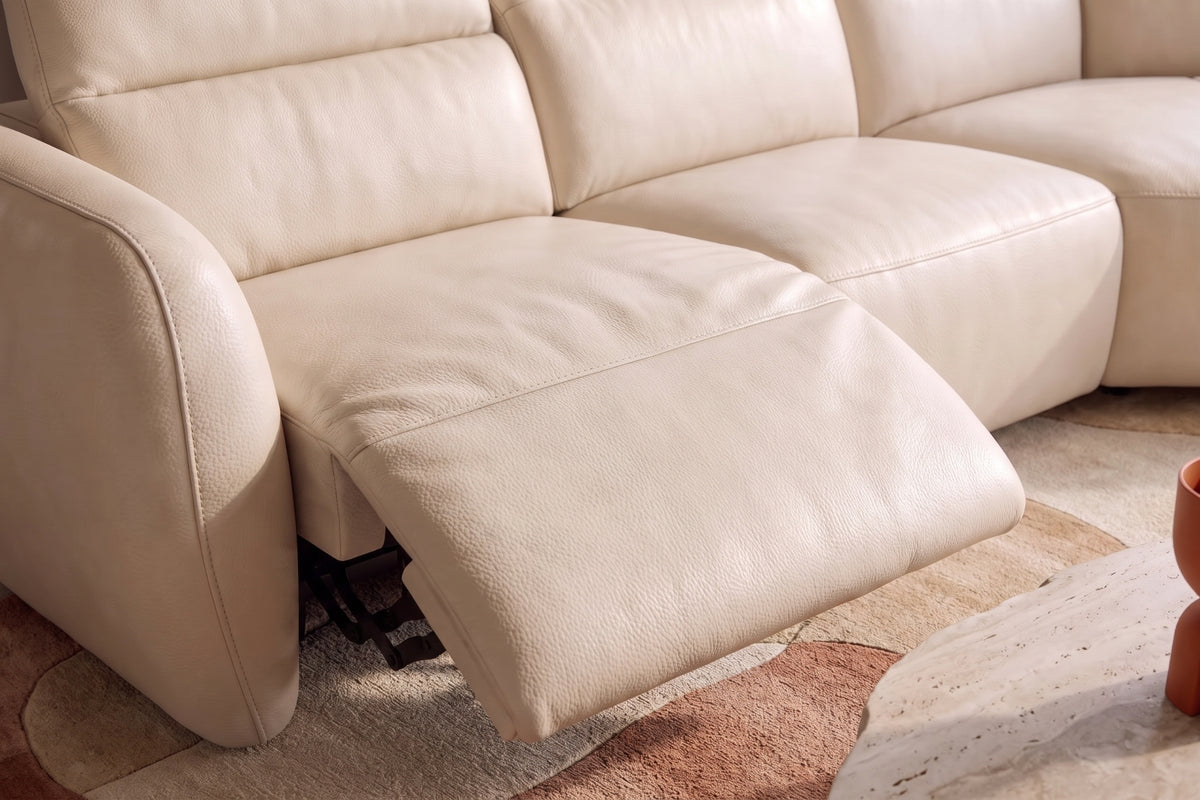 Savona Leather Cuddler Recliner Sofa | Italian Nappa 11000 Top-Grain Leather | Power Headrests | Zero-Gravity Recline