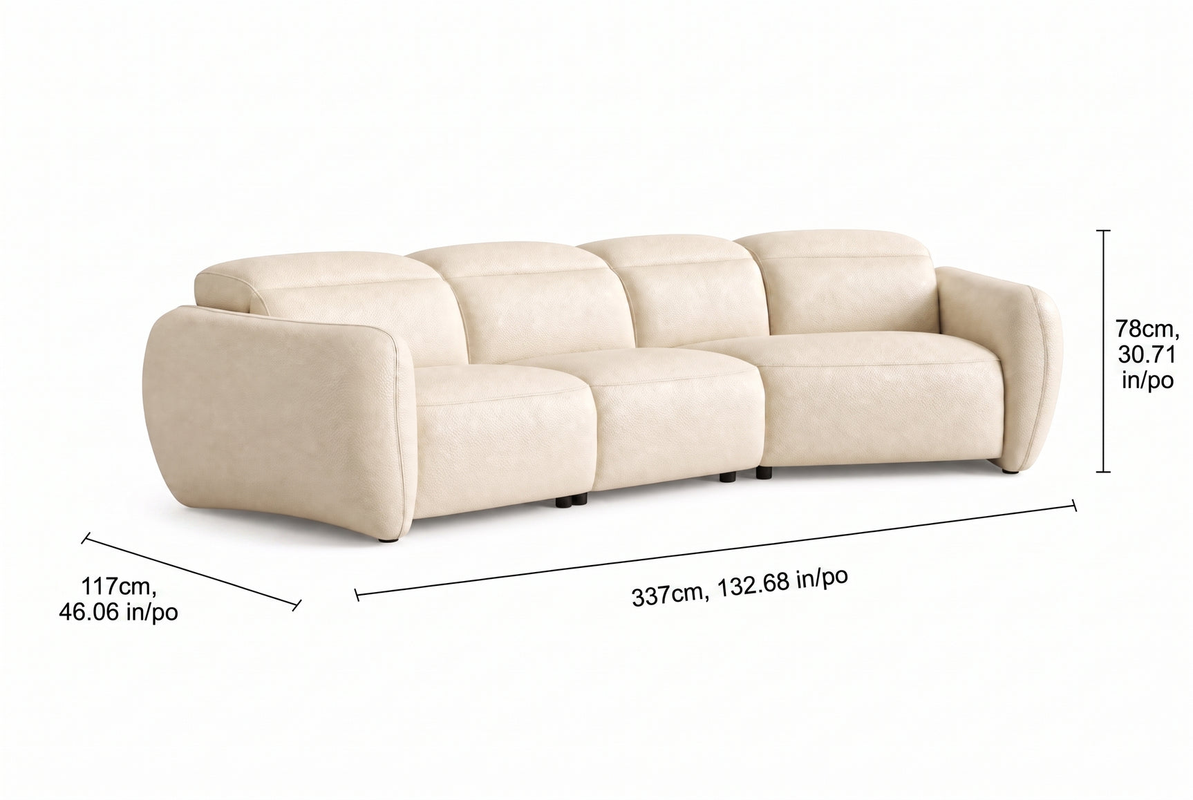 Savona Leather Cuddler Recliner Sofa | Italian Nappa 11000 Top-Grain Leather | Power Headrests | Zero-Gravity Recline