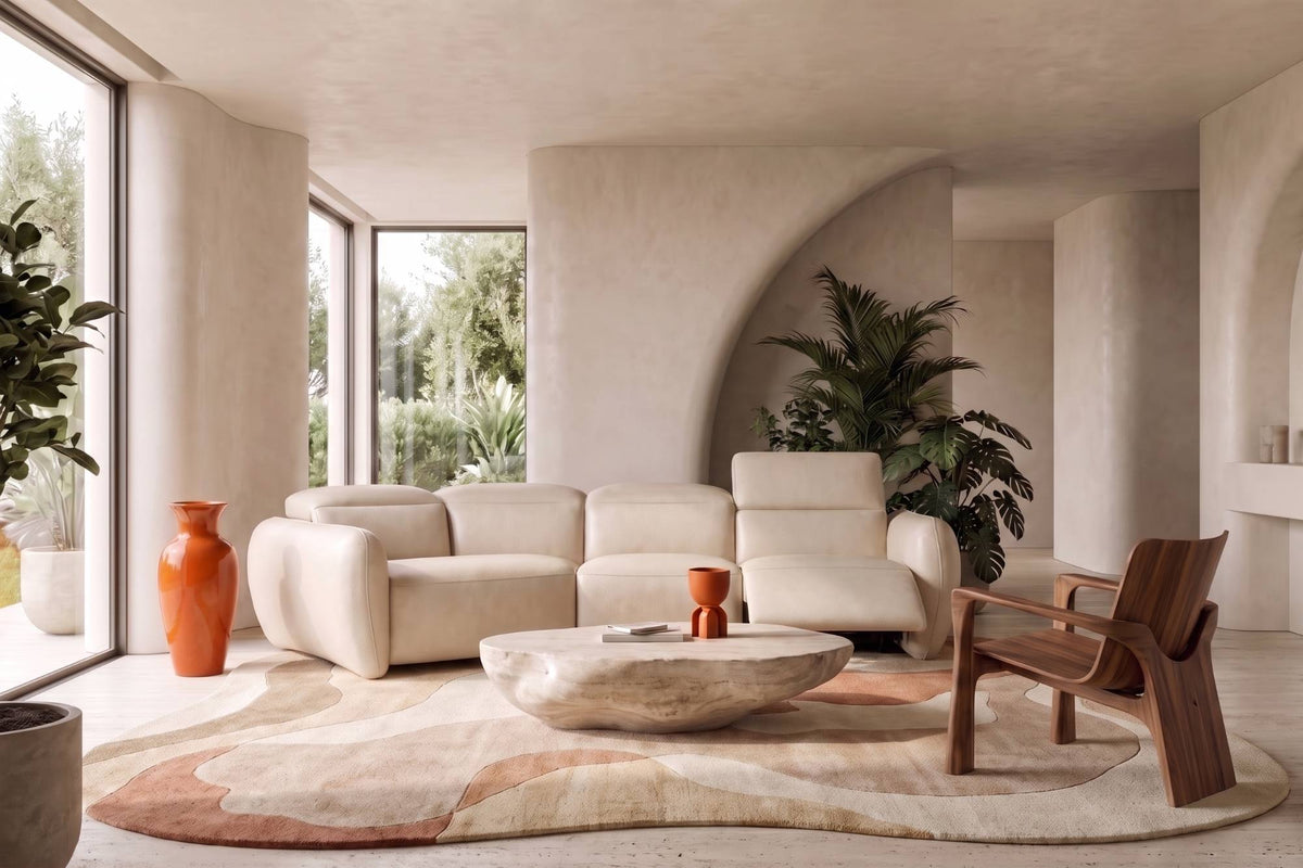 Savona Leather Cuddler Recliner Sofa | Italian Nappa 11000 Top-Grain Leather | Power Headrests | Zero-Gravity Recline