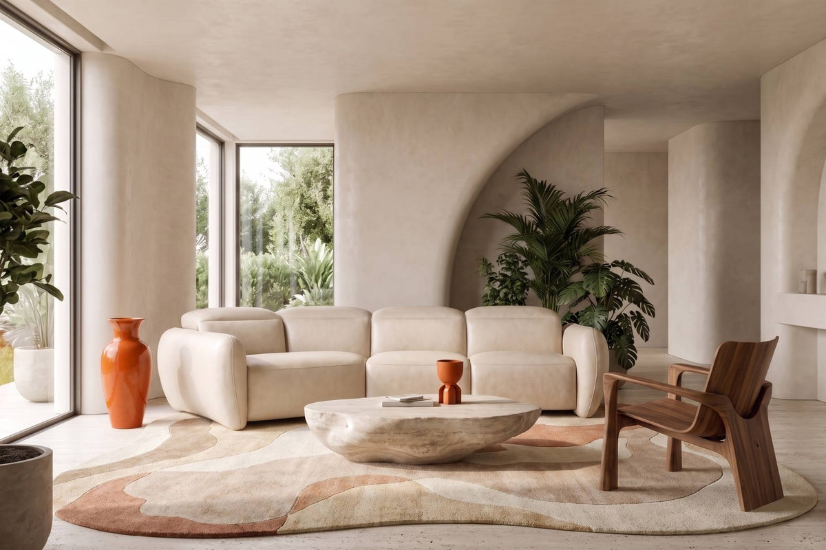 Savona Leather Cuddler Recliner Sofa | Italian Nappa 11000 Top-Grain Leather | Power Headrests | Zero-Gravity Recline
