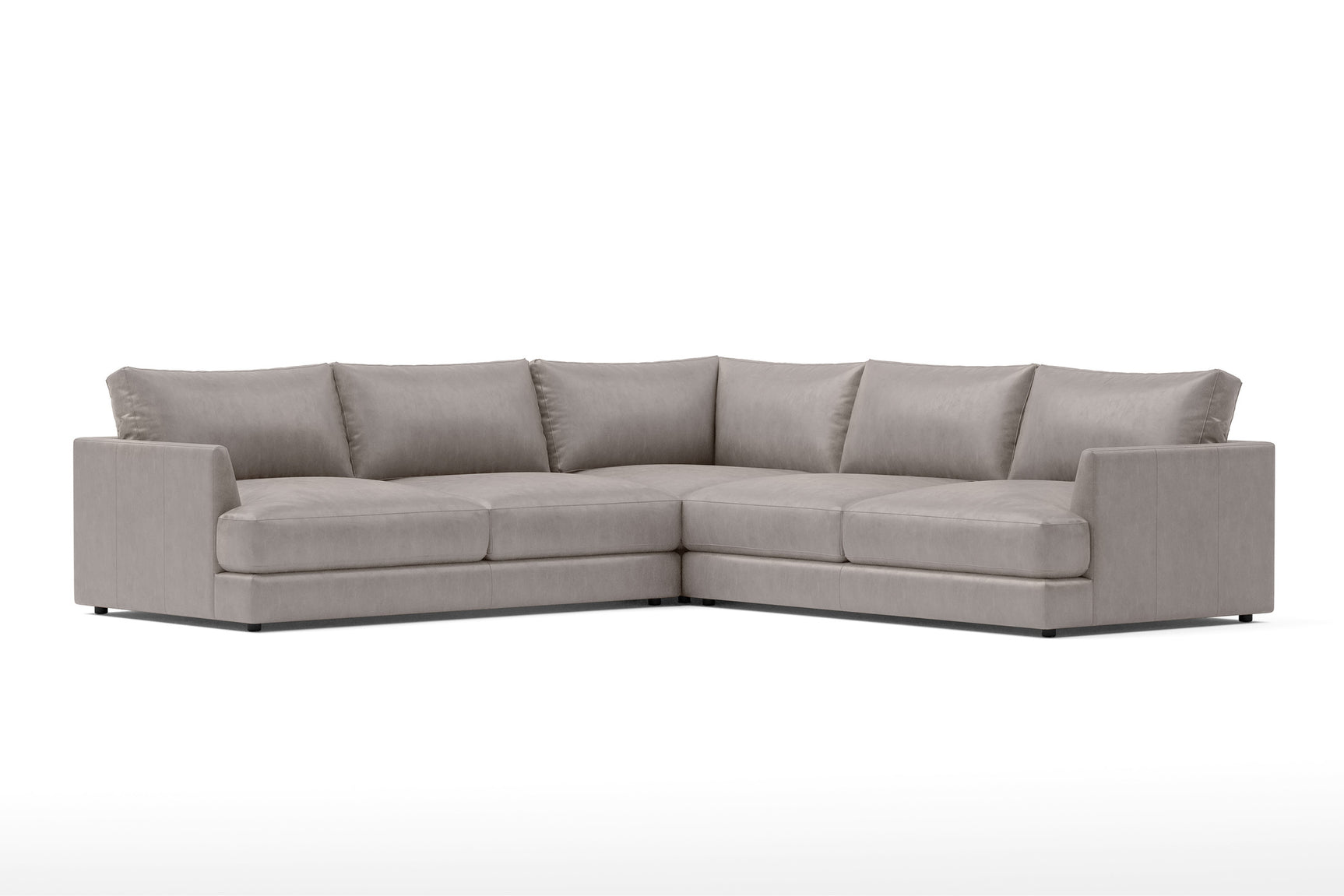 Serena Leather Corner Sectional Sofa