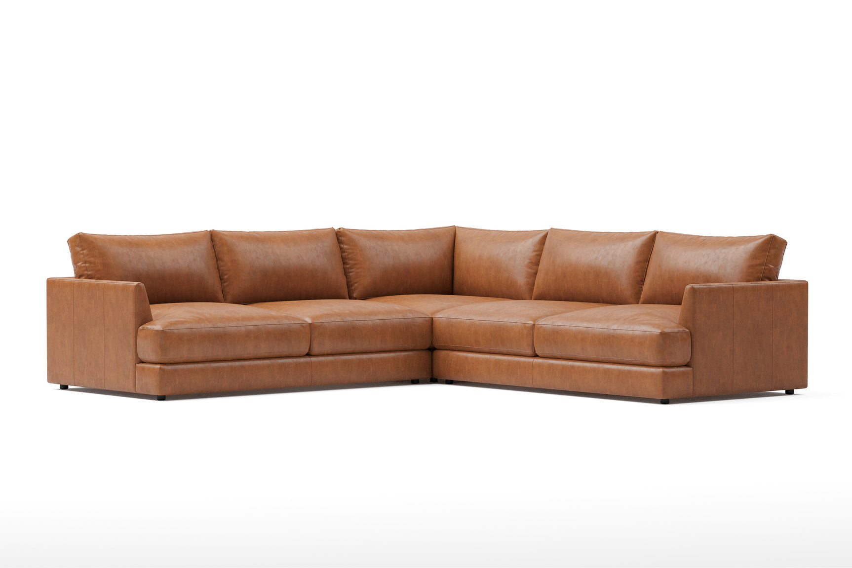 Serena Leather Corner Sectional Sofa