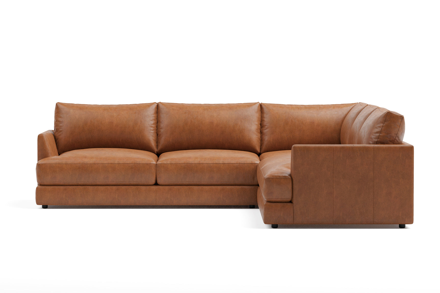 Serena Leather Corner Sectional Sofa