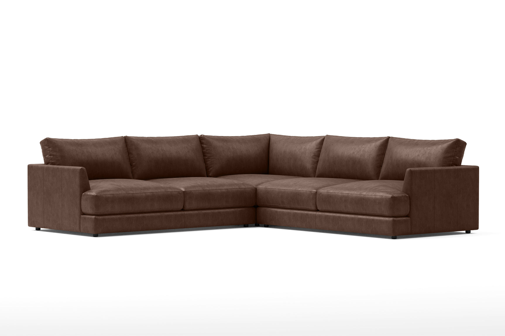Serena Leather Corner Sectional Sofa