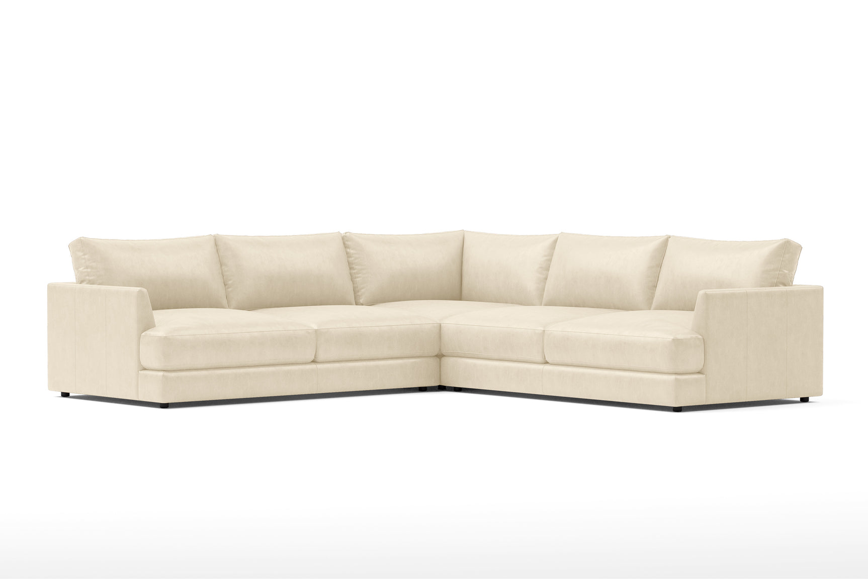 Serena Leather Corner Sectional Sofa