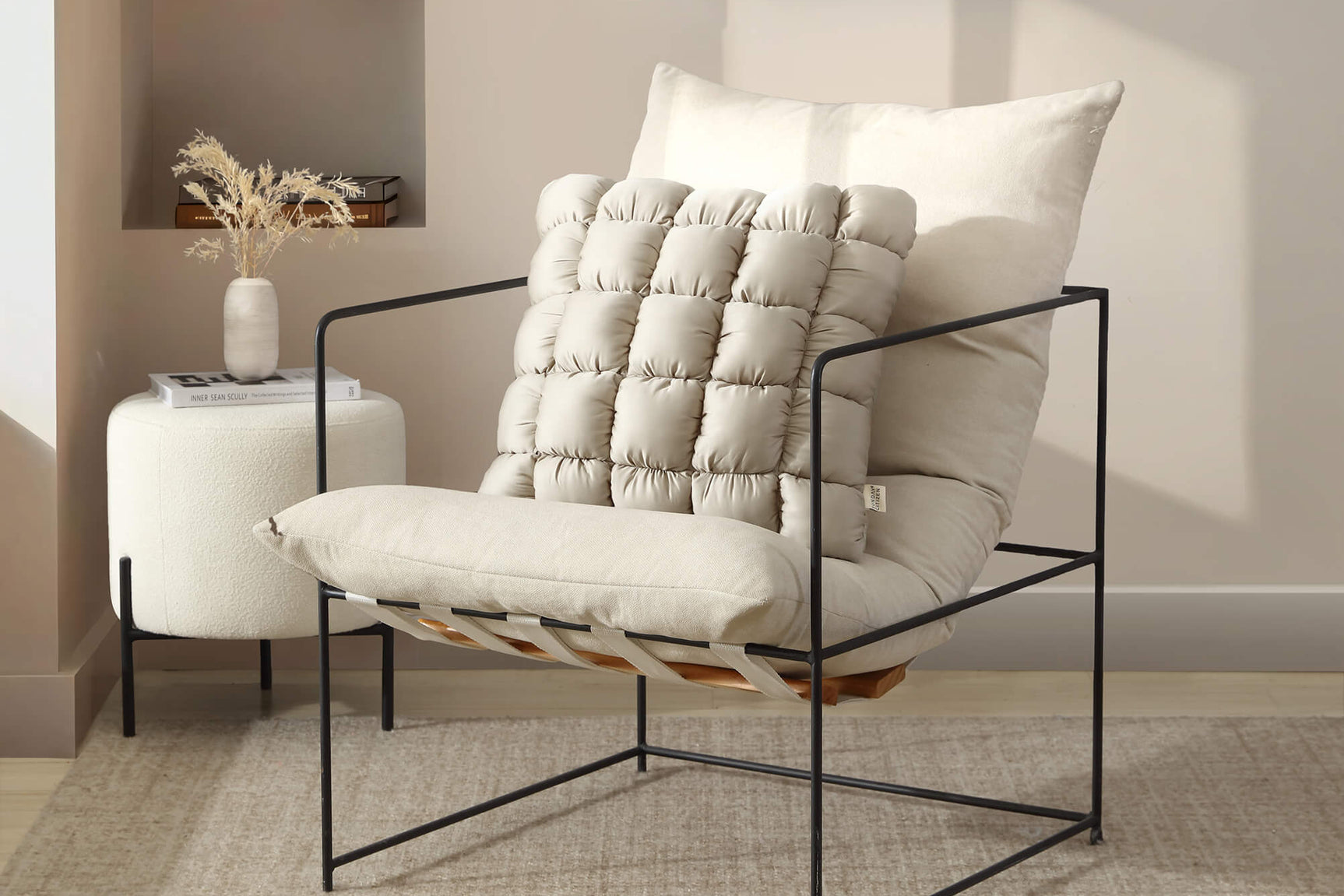 Silky Lyocell Puff Throw Pillow