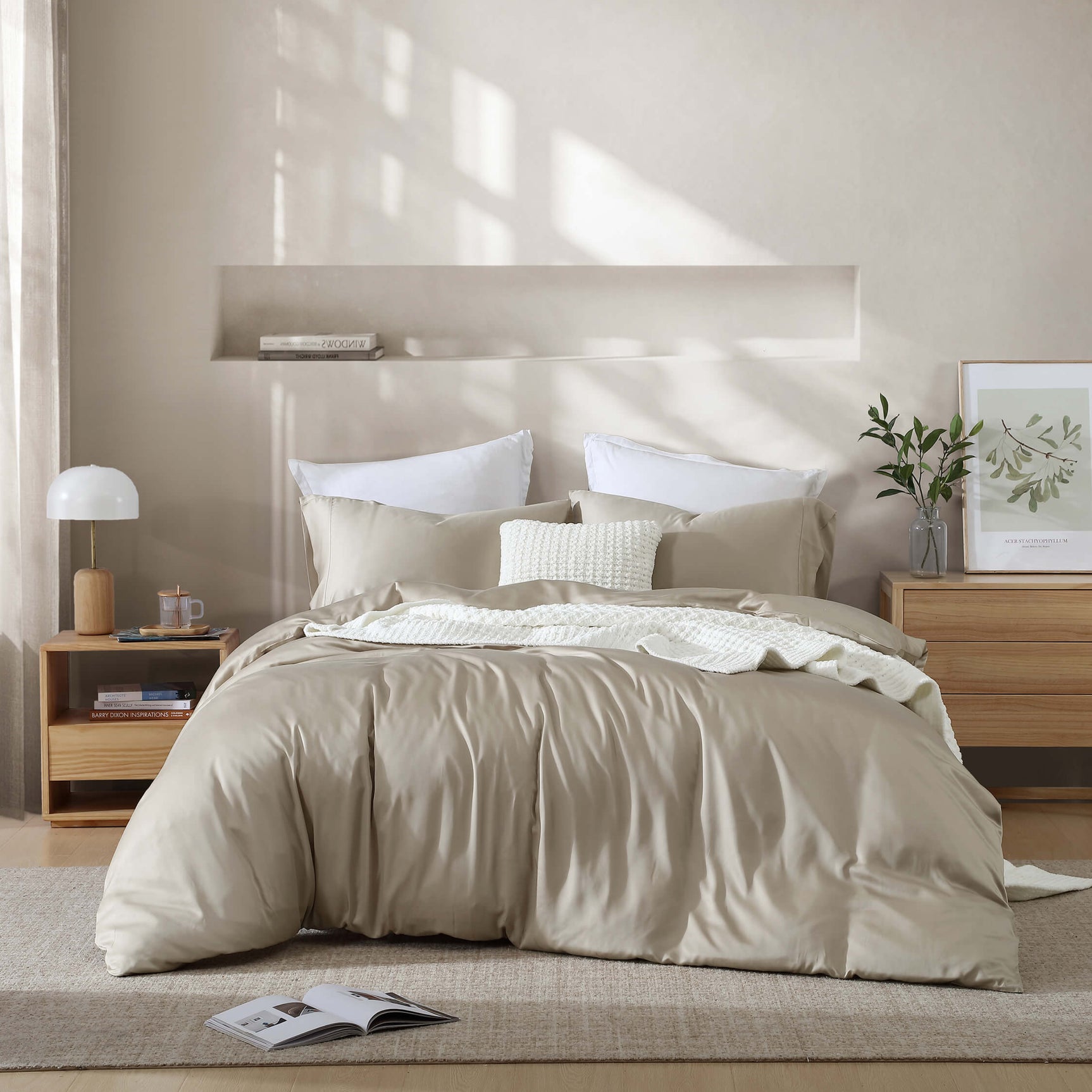 Silky Lyocell Fitted Sheet Set