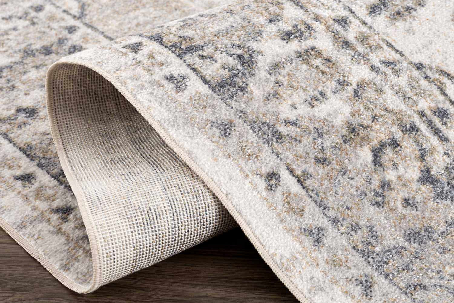 Rudo Beige Flat Pile Washable Rug