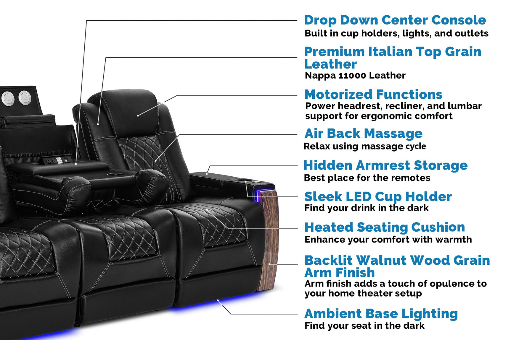 Tuscany Executive Console Heat & Massage