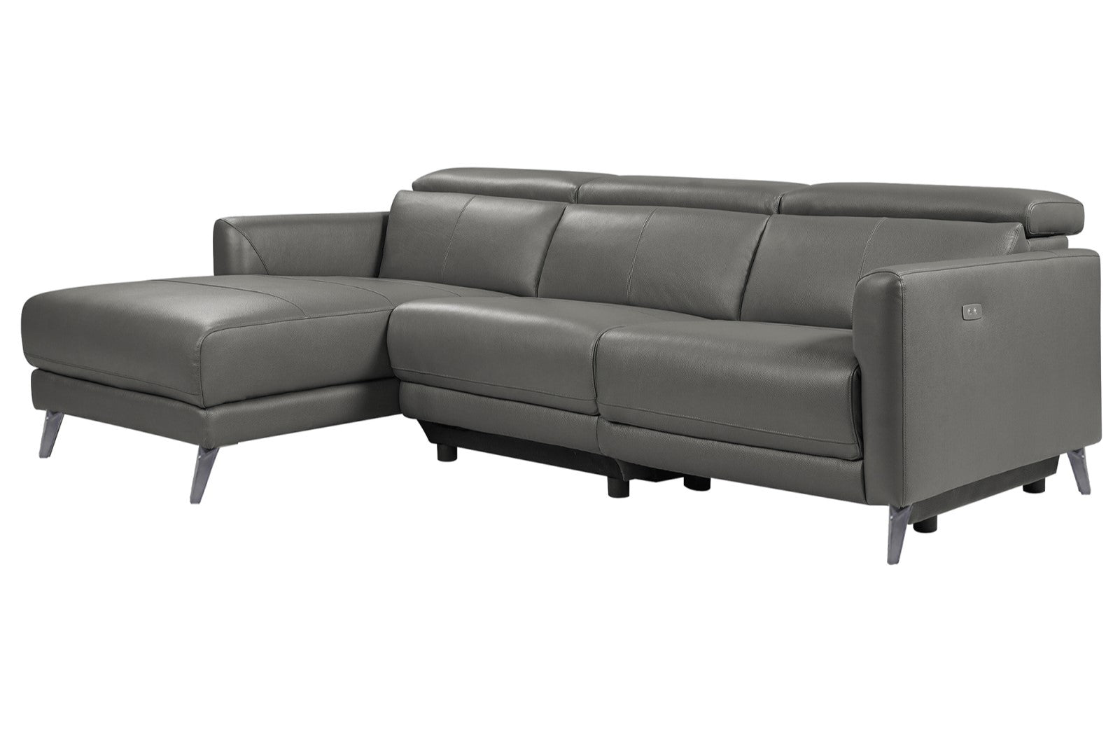 Andria Leather Reclining Sectional Sofa