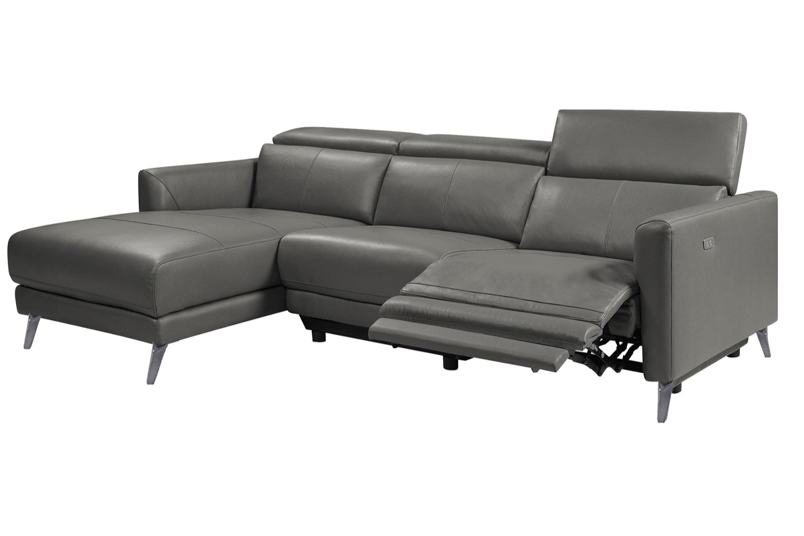 Andria Leather Reclining Sectional Sofa