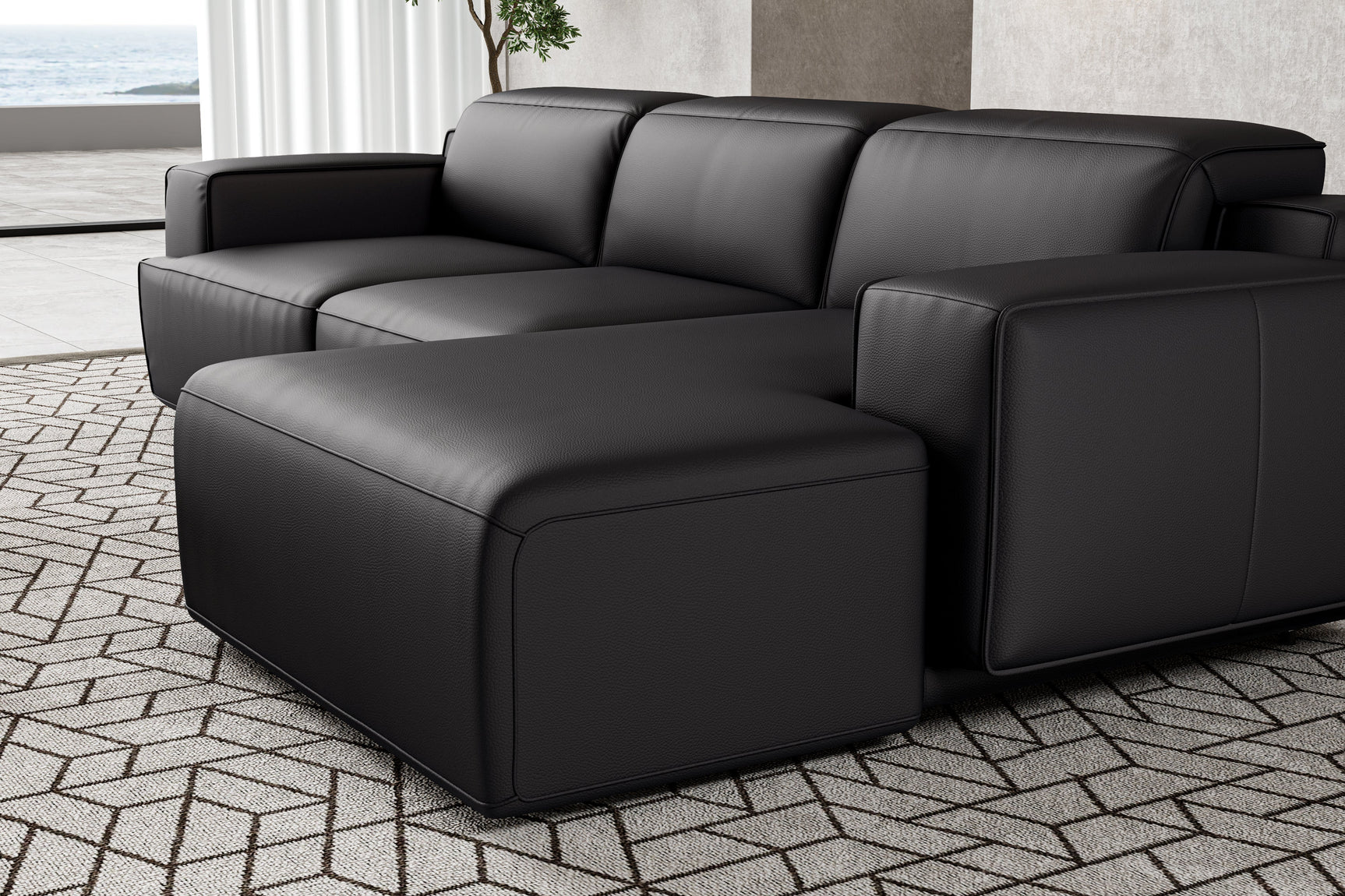 Valentina Leather Recliner Sectional Sofa